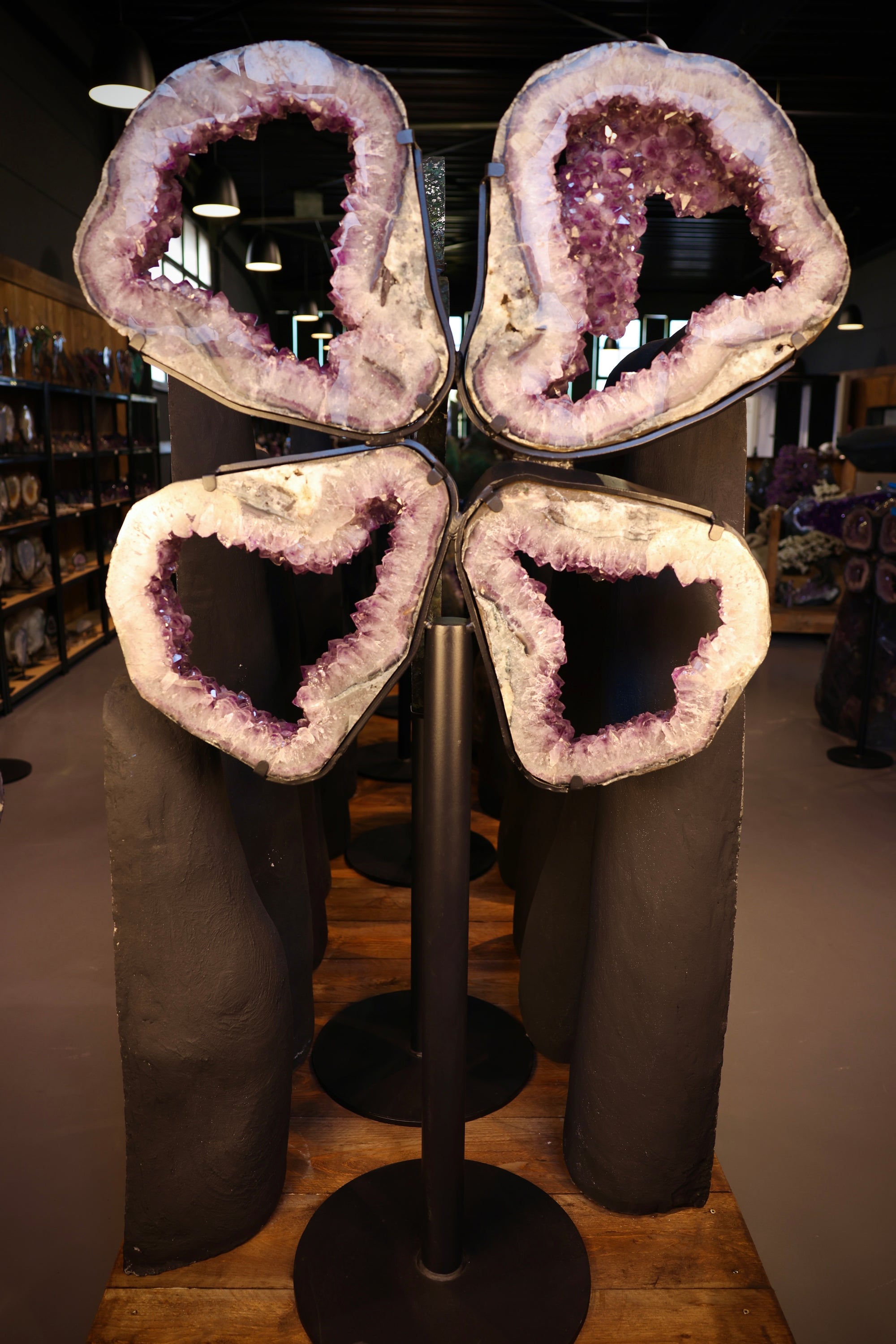 Amethyst Portal Slices "Crystal Flower XL" – 80KG (#044)