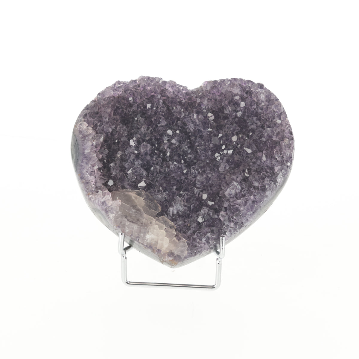 Amethyst Herz mit Calcit 577g - besondere Naturformation