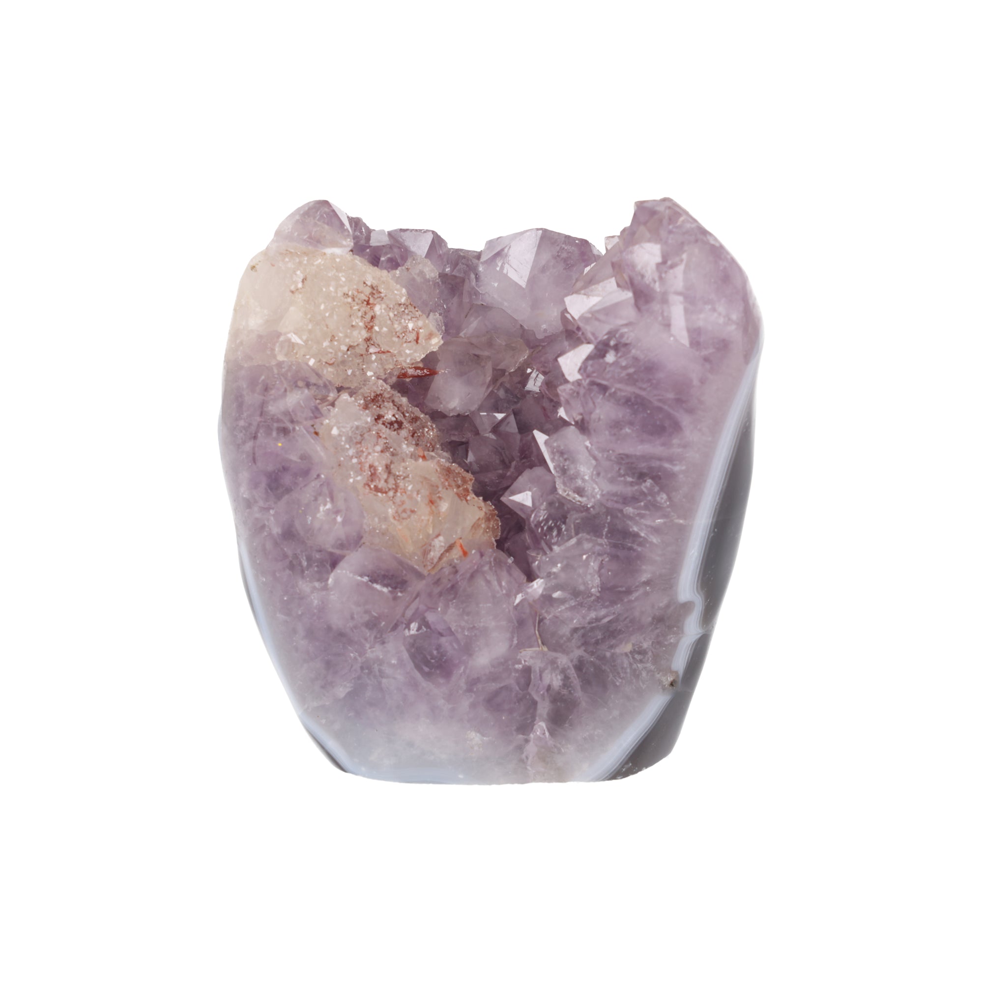 Rose Fire ✦ Amethyst mit Calcit & Hämatit-Einschlüssen – 2395 g Kristall-Unikat (#961)