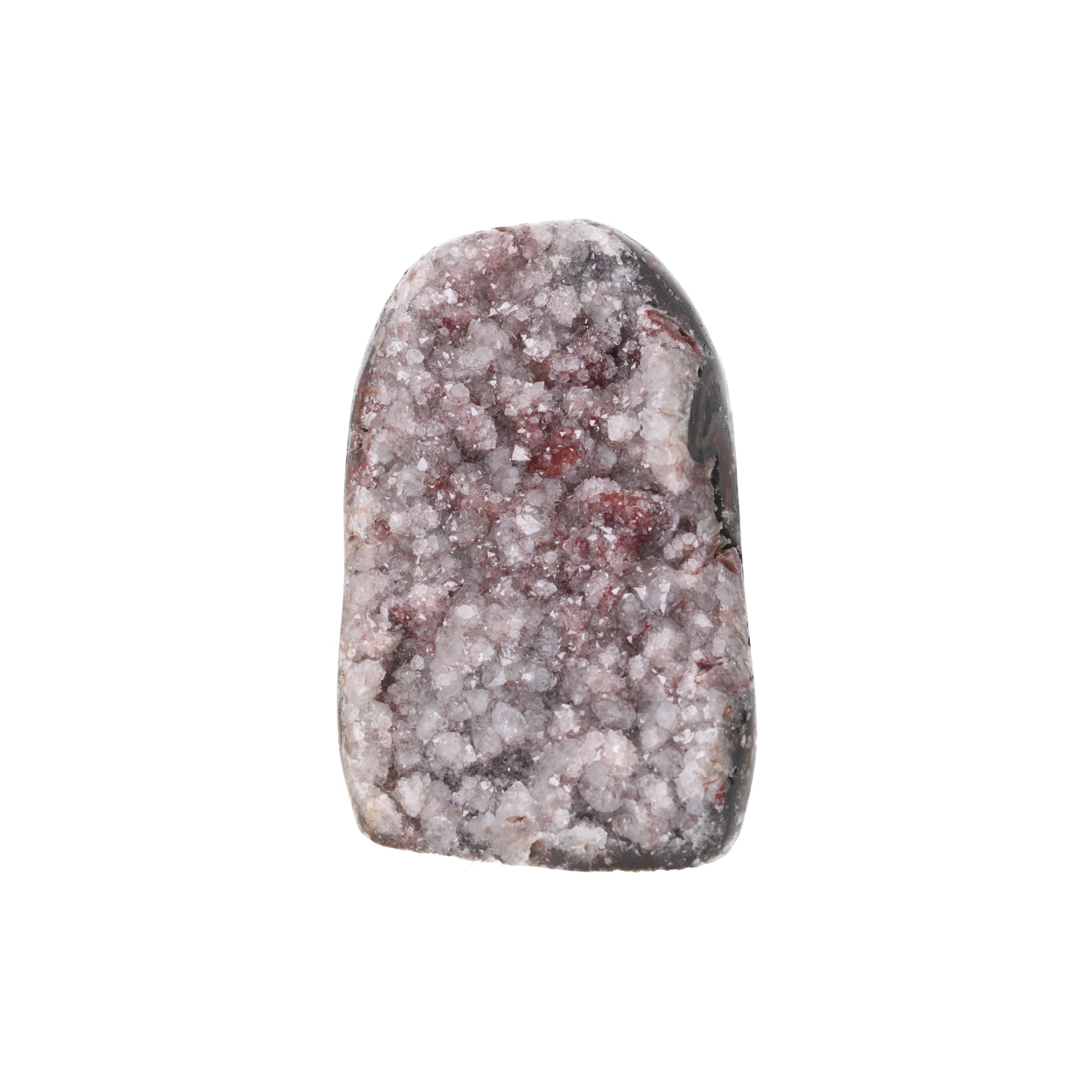 Crimson Frost ✦ Amethystdruse mit rötlichen Mineral-Einschlüssen | 992 g (#889)