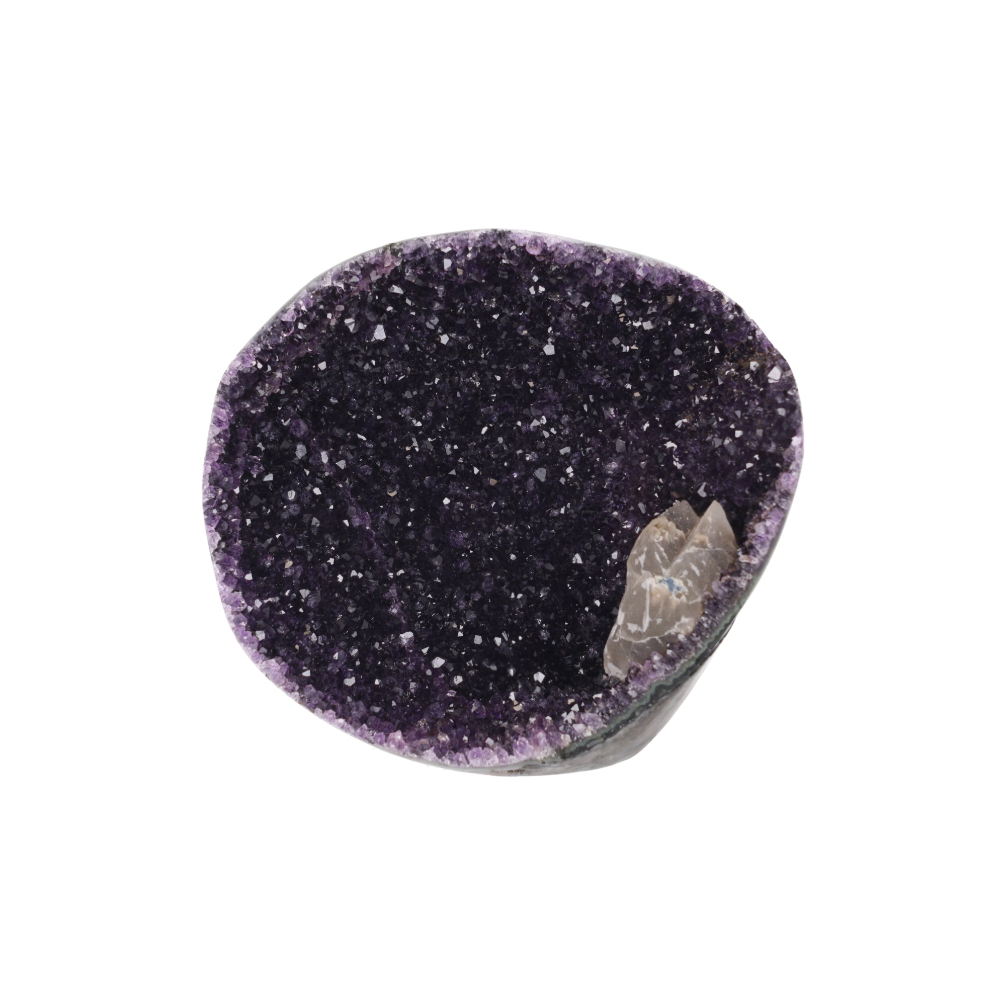 Midnight Mirror ✦ Amethystdruse mit Calcit & Turmalin | 1.352 g (#937)