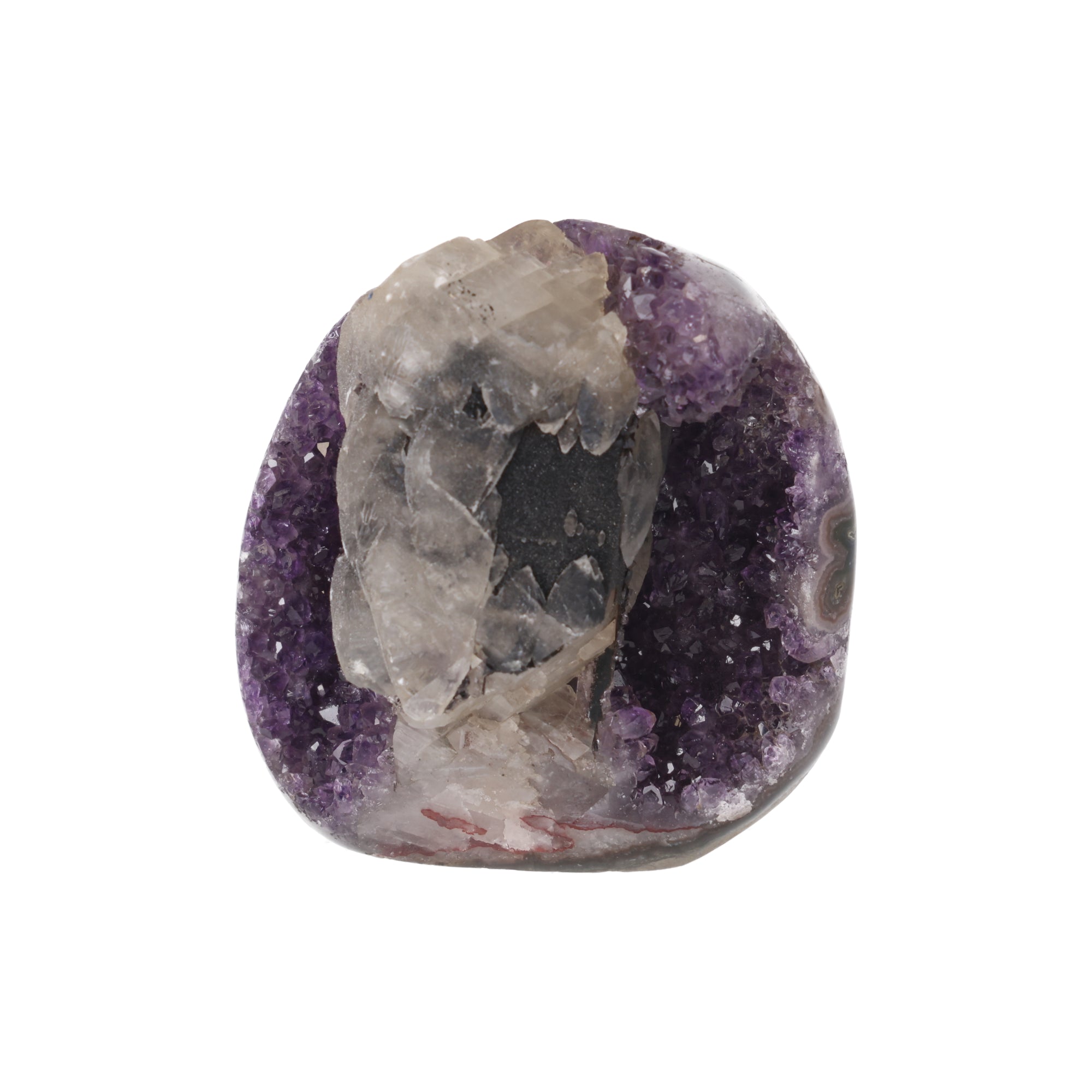 Midnight Crown ✦ Amethystdruse mit Turmalin & Calcit | 694 g (#894)