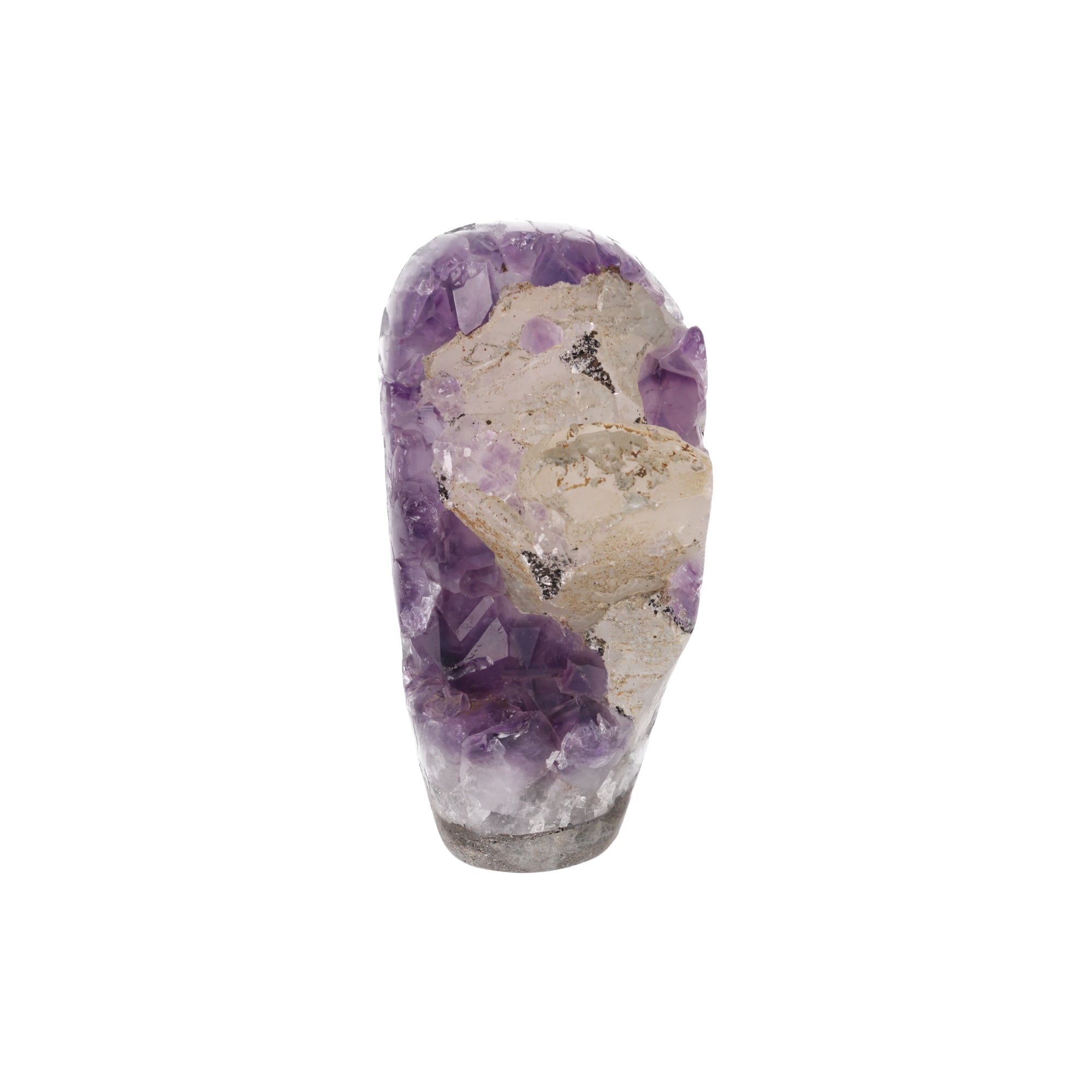 Ivory Veil ✦ Amethystdruse mit Calcit & Turmalin | 1.457 g (#935)