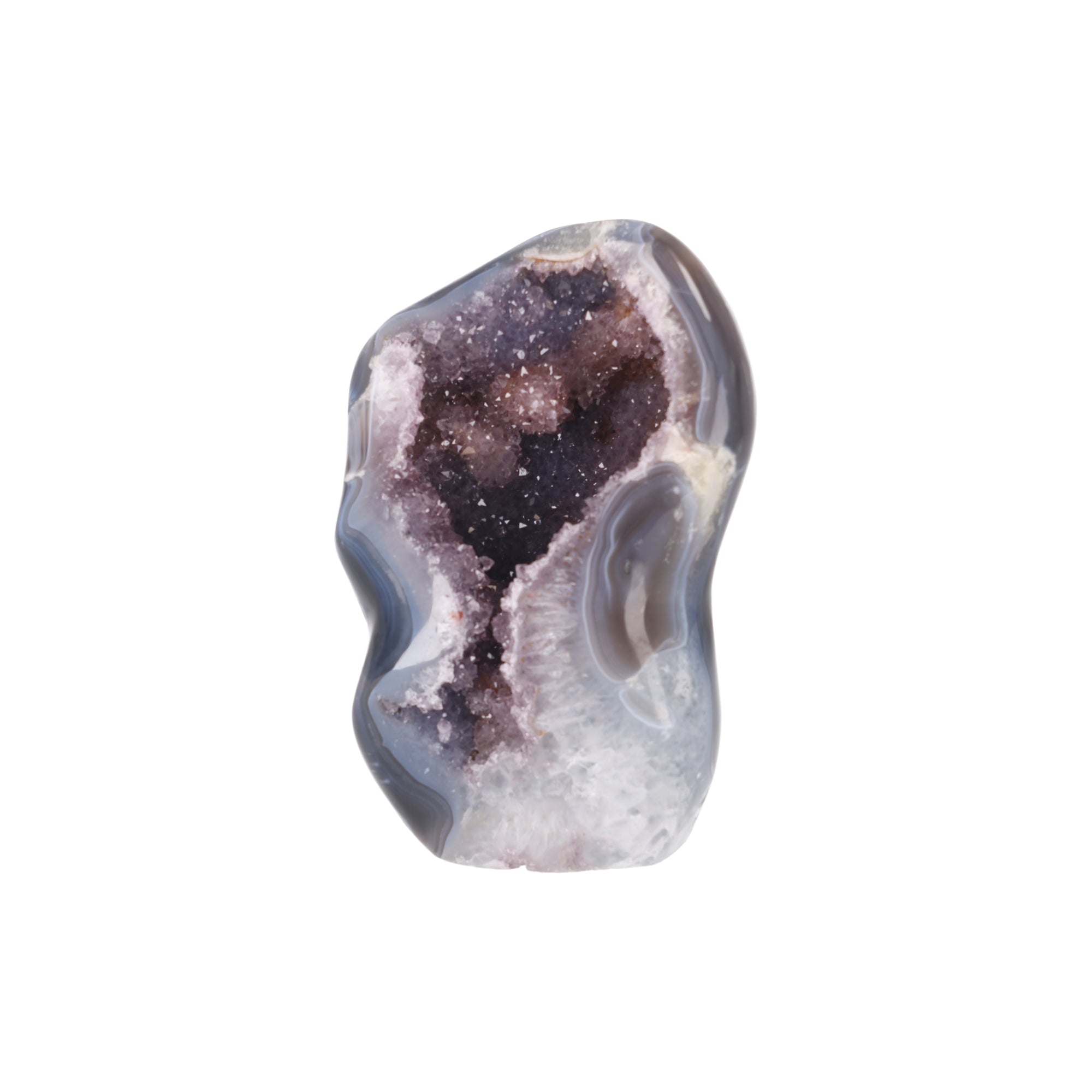 Blue Mirage ✦ Amethystdruse mit Achatbänderung | 911 g (#902)