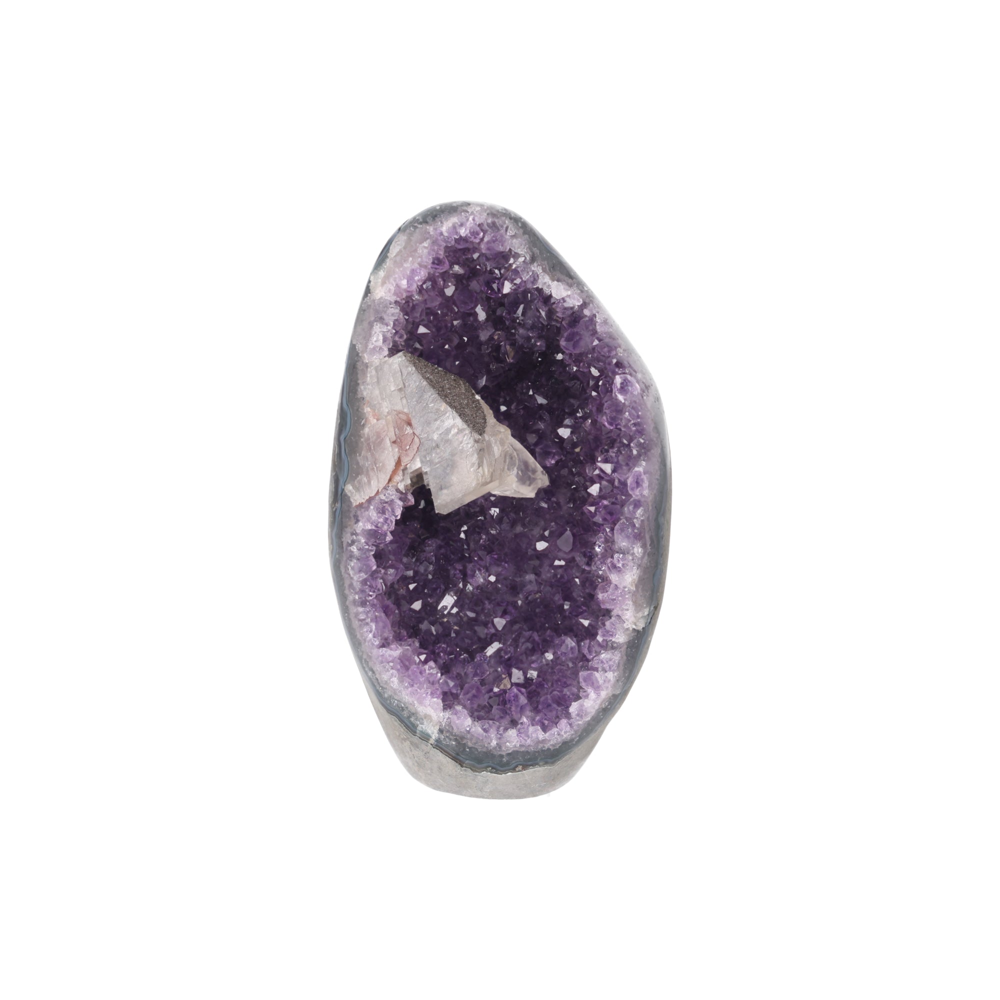 Purple Crest ✦ Amethystdruse mit Calcit & Turmalin | 1.064 g (#899)