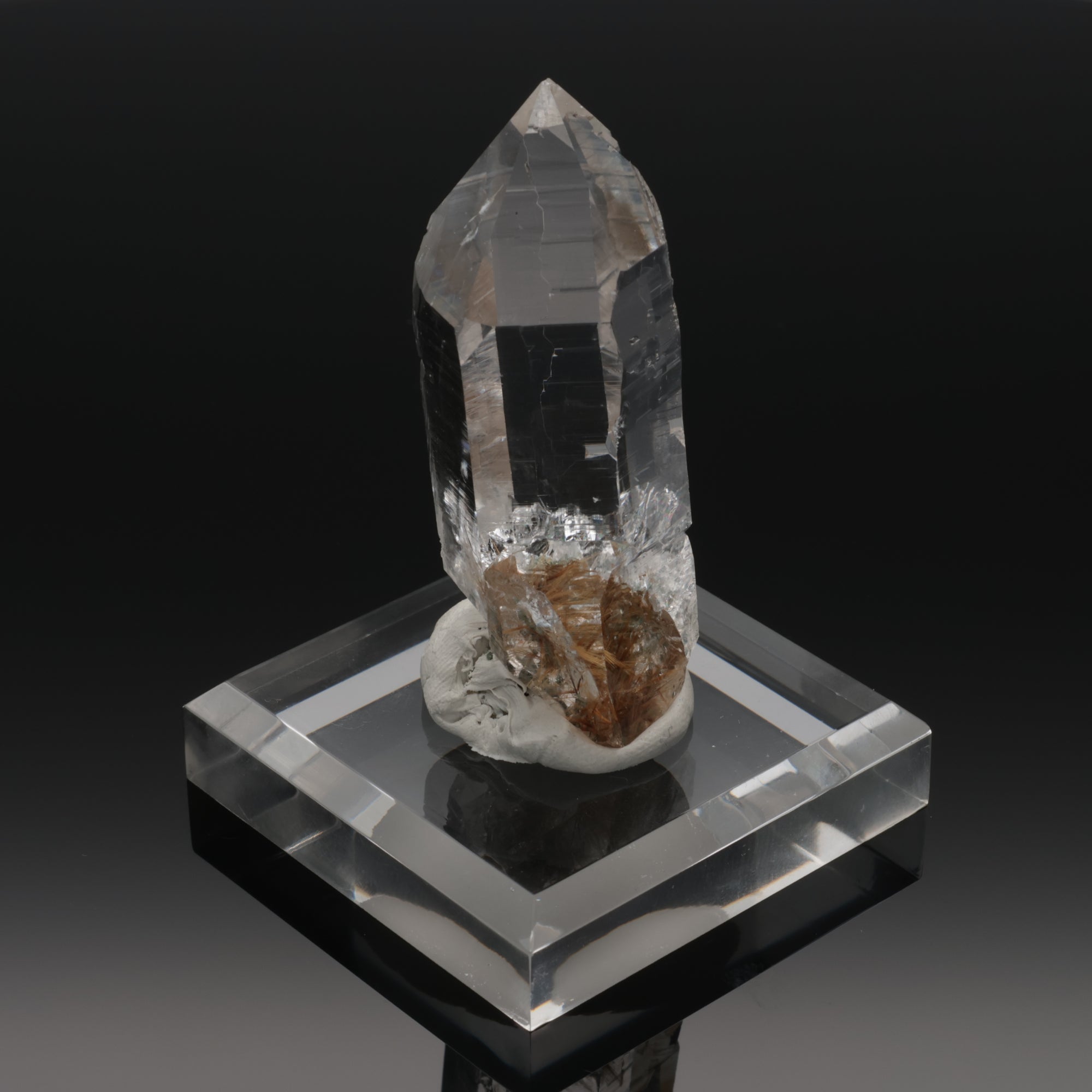 GOLDEN NEEDLE | Rutilquarz mit Chlorit aus dem Himalaya | 46 g | Unikat (#1007)