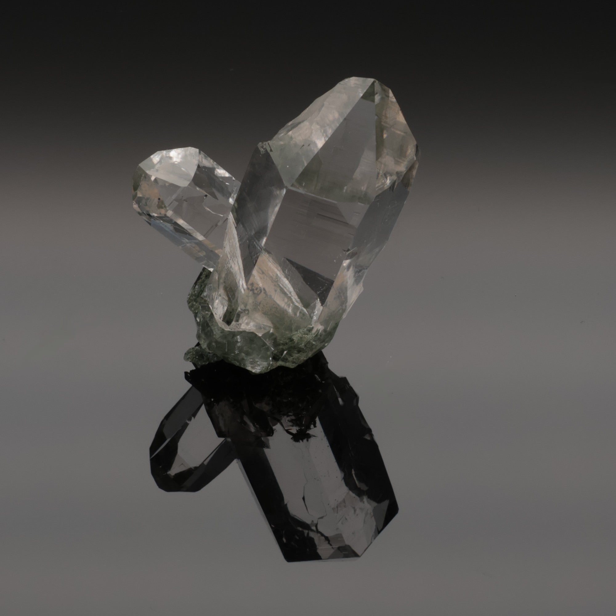 CRYSTAL TWIN | Quartz mit Fluorit aus dem Himalaya | 59 g | Unikat (#1076)