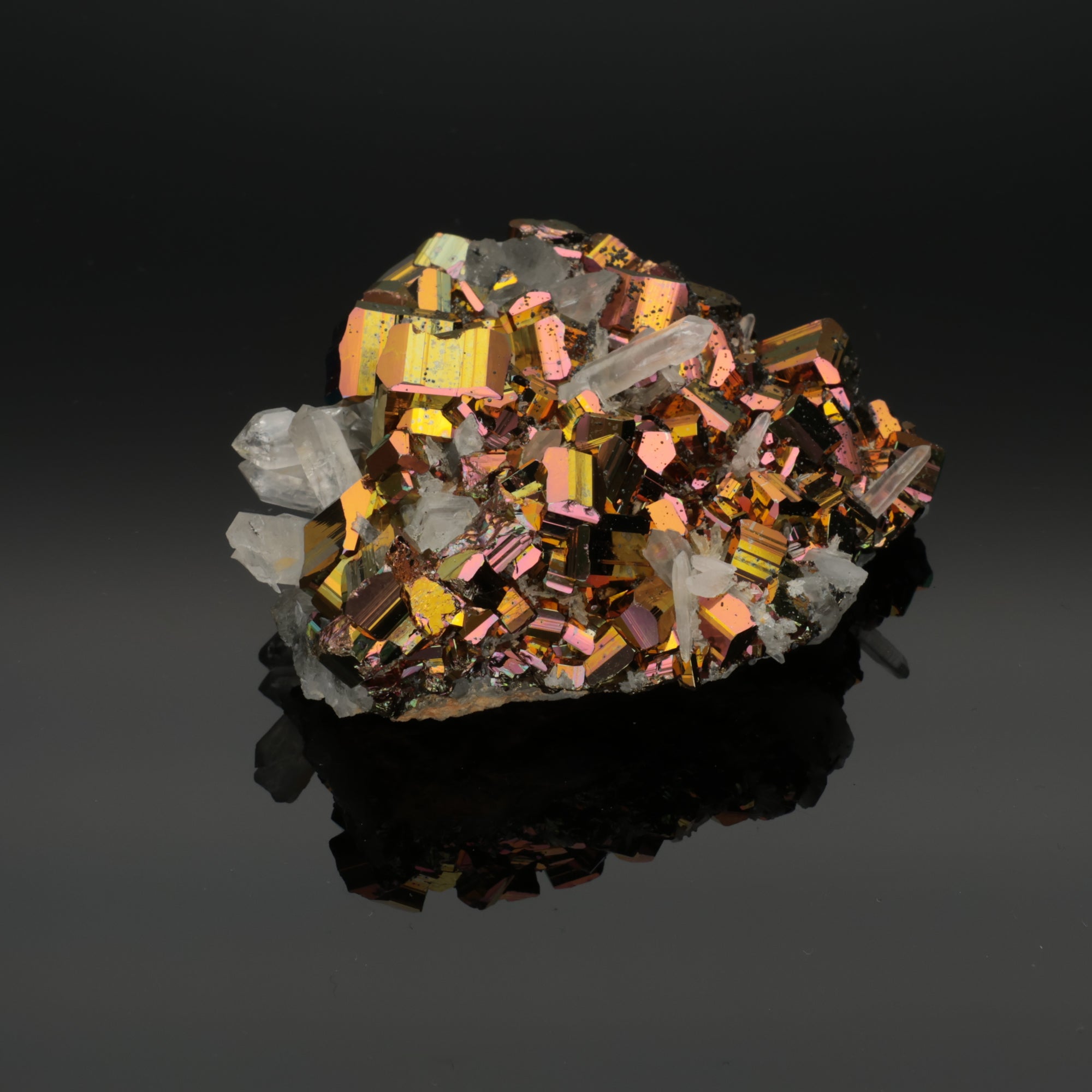 Prismatic Storm – Rainbow Pyrit aus Borneo, Indonesien – 152,02 g – Mineralien-Unikat (#1073)