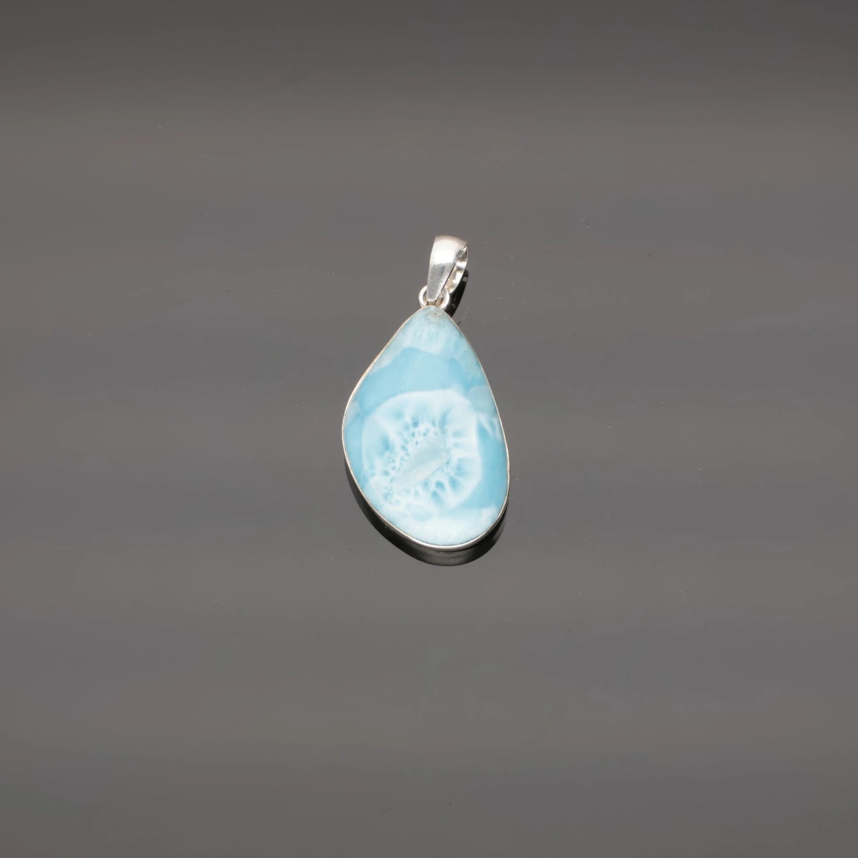 Ocean Drop – Larimar Anhänger mit 925 Silber – 11,95 g (#1389)