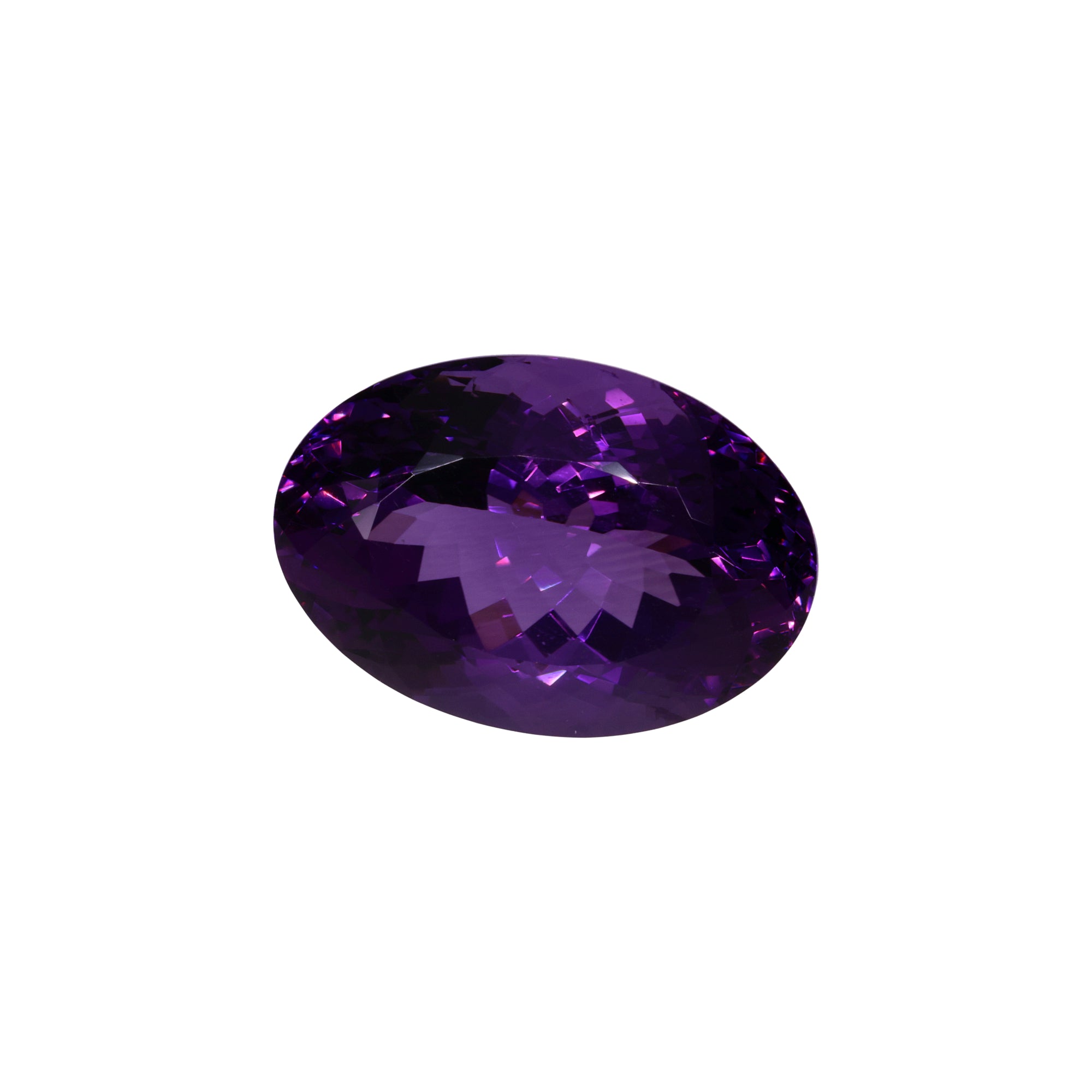 29.78 ct Amethyst Oval Cut - Deep Violet from Brazil
