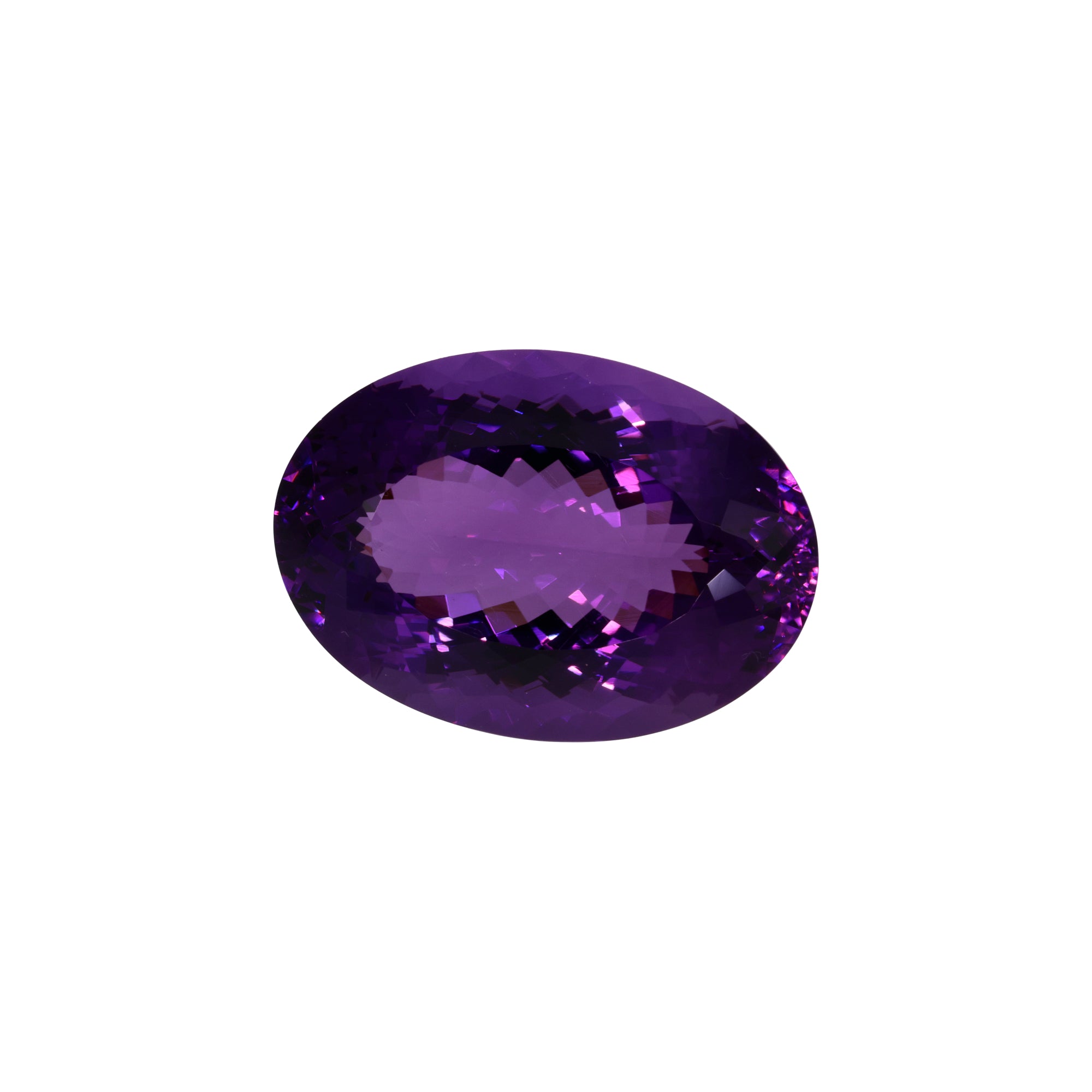 45.07 ct Amethyst Oval Cut - Harmonious Proportions - Deep Purple from Brazil