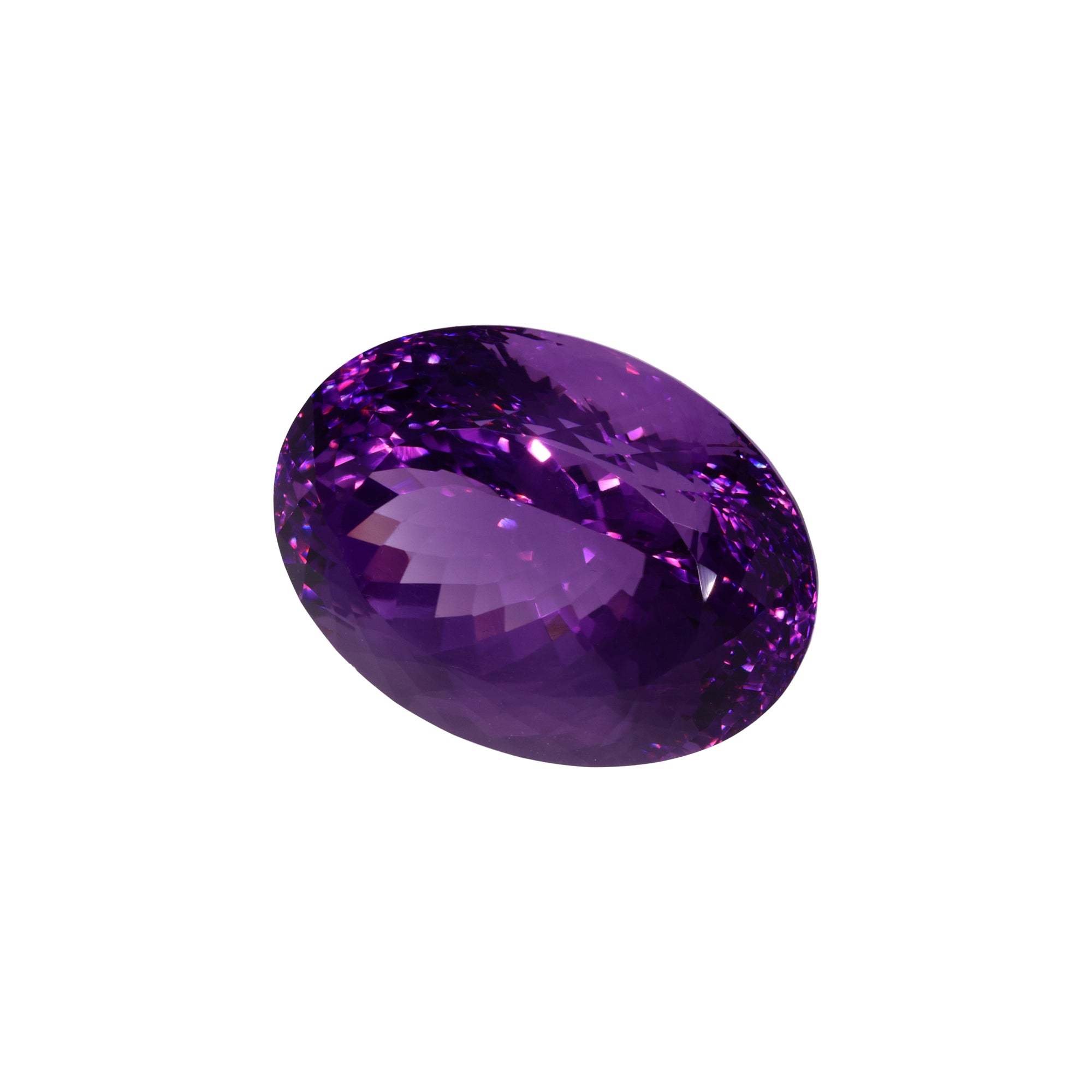 51,80 ct Amethyst im Ovalschliff - Tiefviolettes Exemplar aus Brasilien