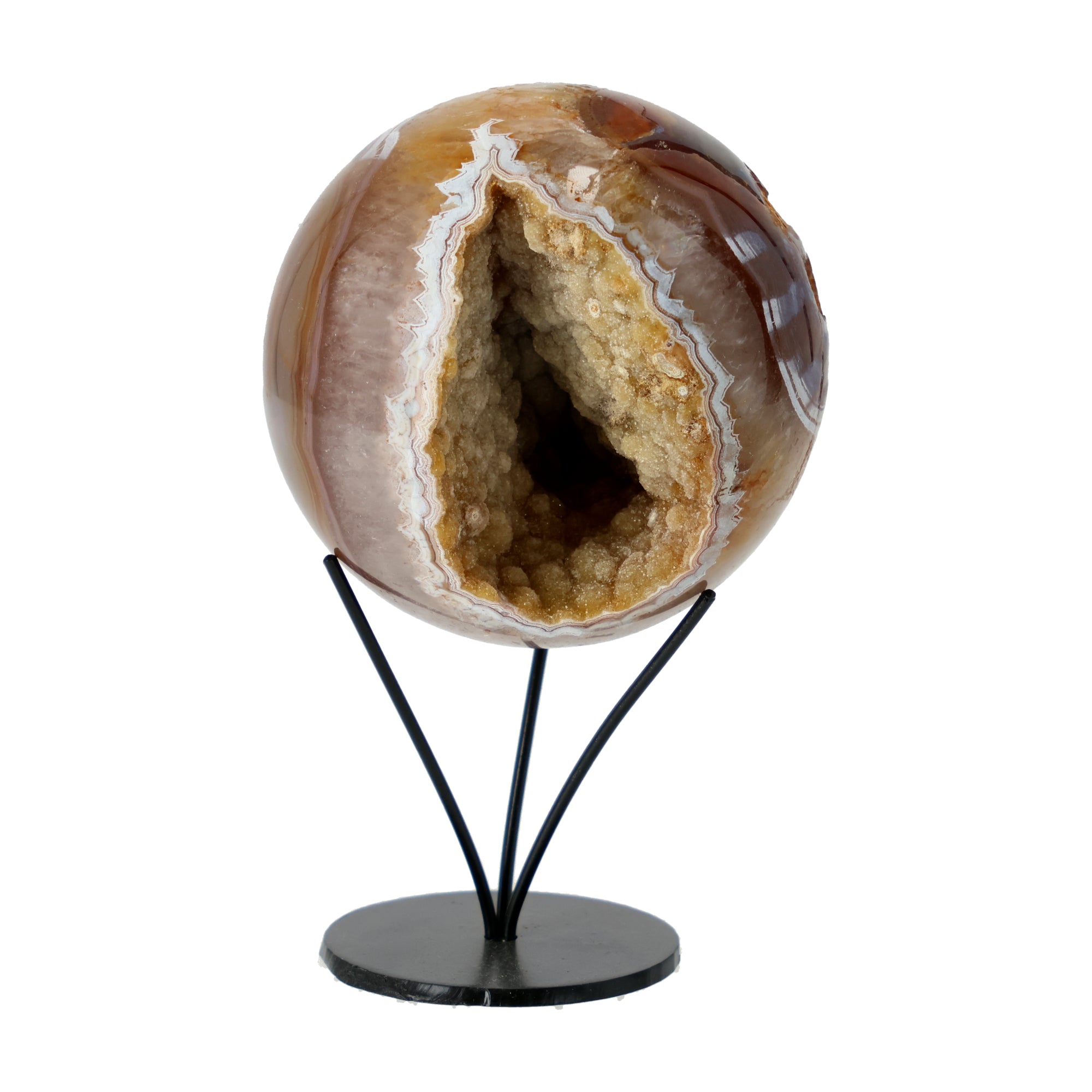 Achat Kugel auf Metallständer