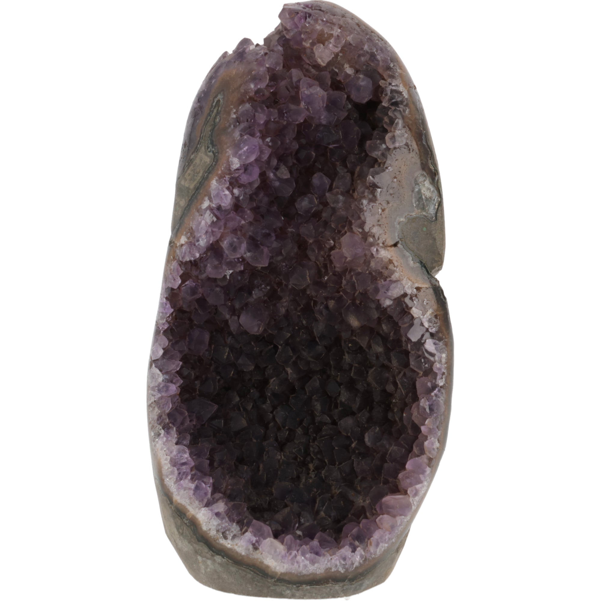 Amethyst aus Uruguay – Schlankes Natur Unikat mit intensiv violetter Kristallkammer 629g (#668)