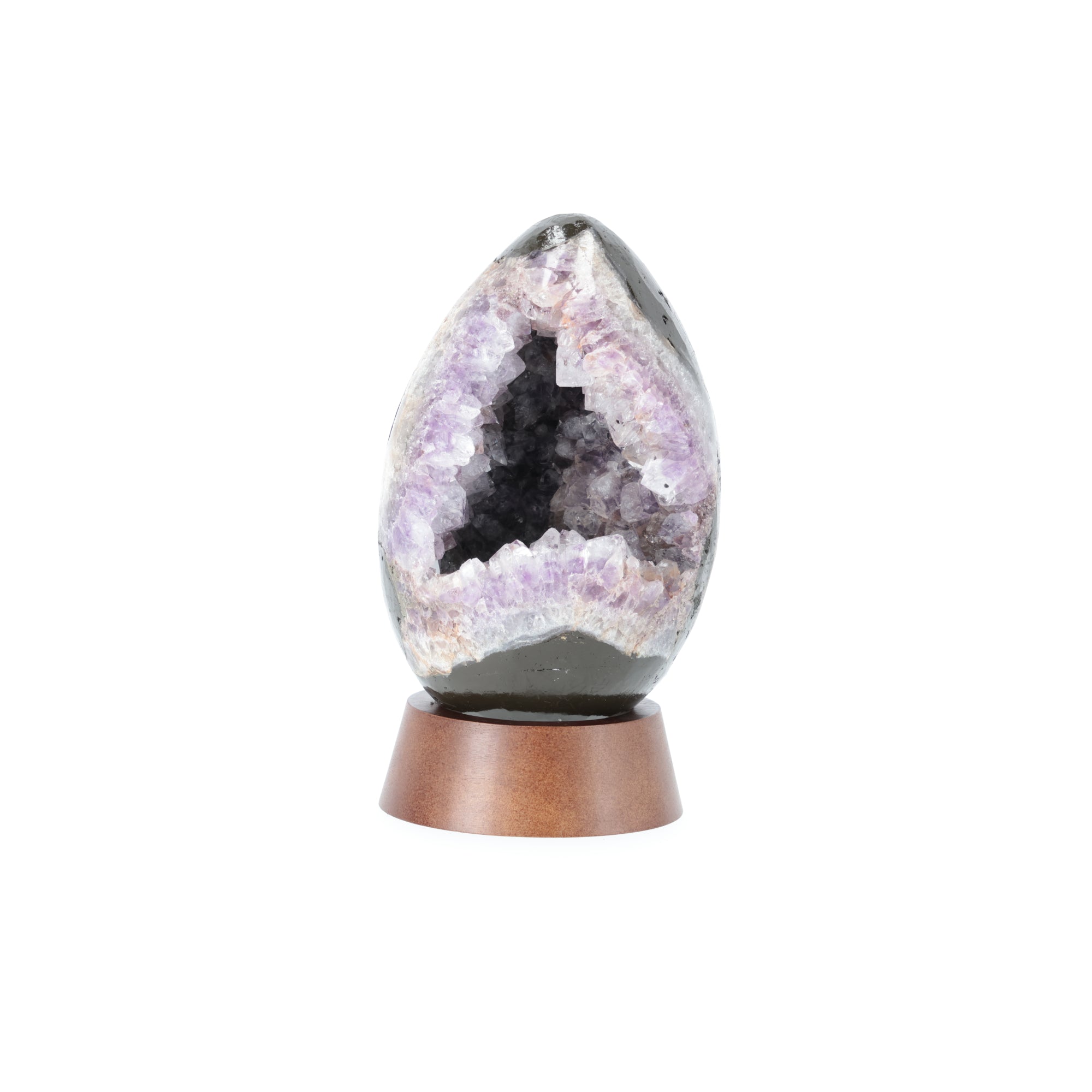 Imperial Violet | Großes Amethyst Ei aus Brasilien mit tiefvioletter Kristalldruse | 2,992 kg Unikat (#565)