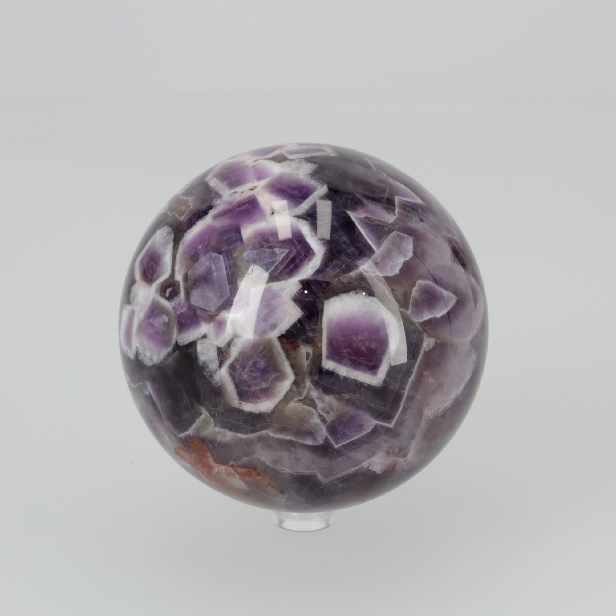 Chevron Amethyst Kugel aus Brasilien – Ausdrucksstarke Bänderung in perfekter Kugelform | 1066g Unikat (#617)