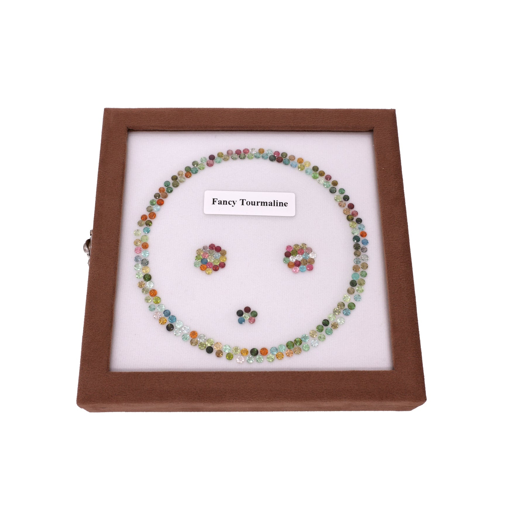 30,91 ct Turmalin Set - 202 Edelsteine im Rundschliff - Buntes Regenbogen-Spektrum