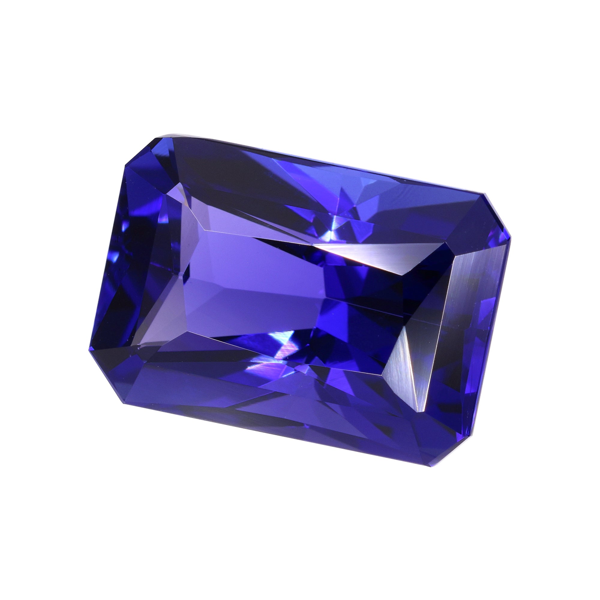 Tansanit 14,77 ct - IGI Zertifikat - Intense Blue Violetish - Cut Cornered Rectangular Mixed Cut