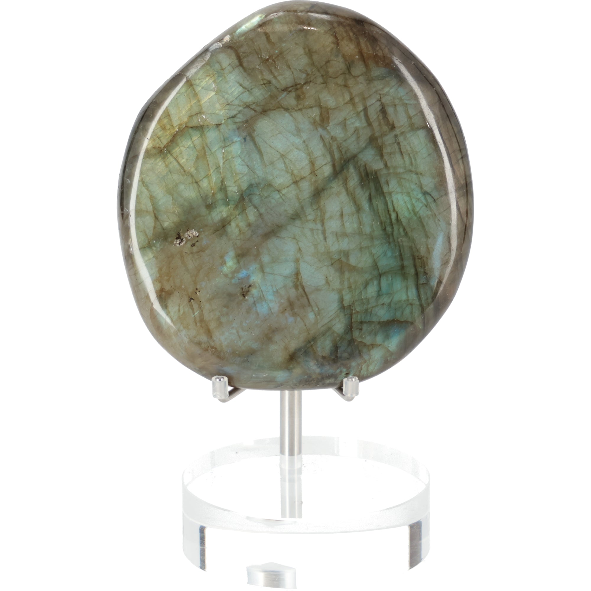 Labradorit Freeform „Northern Mist“ mit intensivem Blauschimmer 154g (#704)