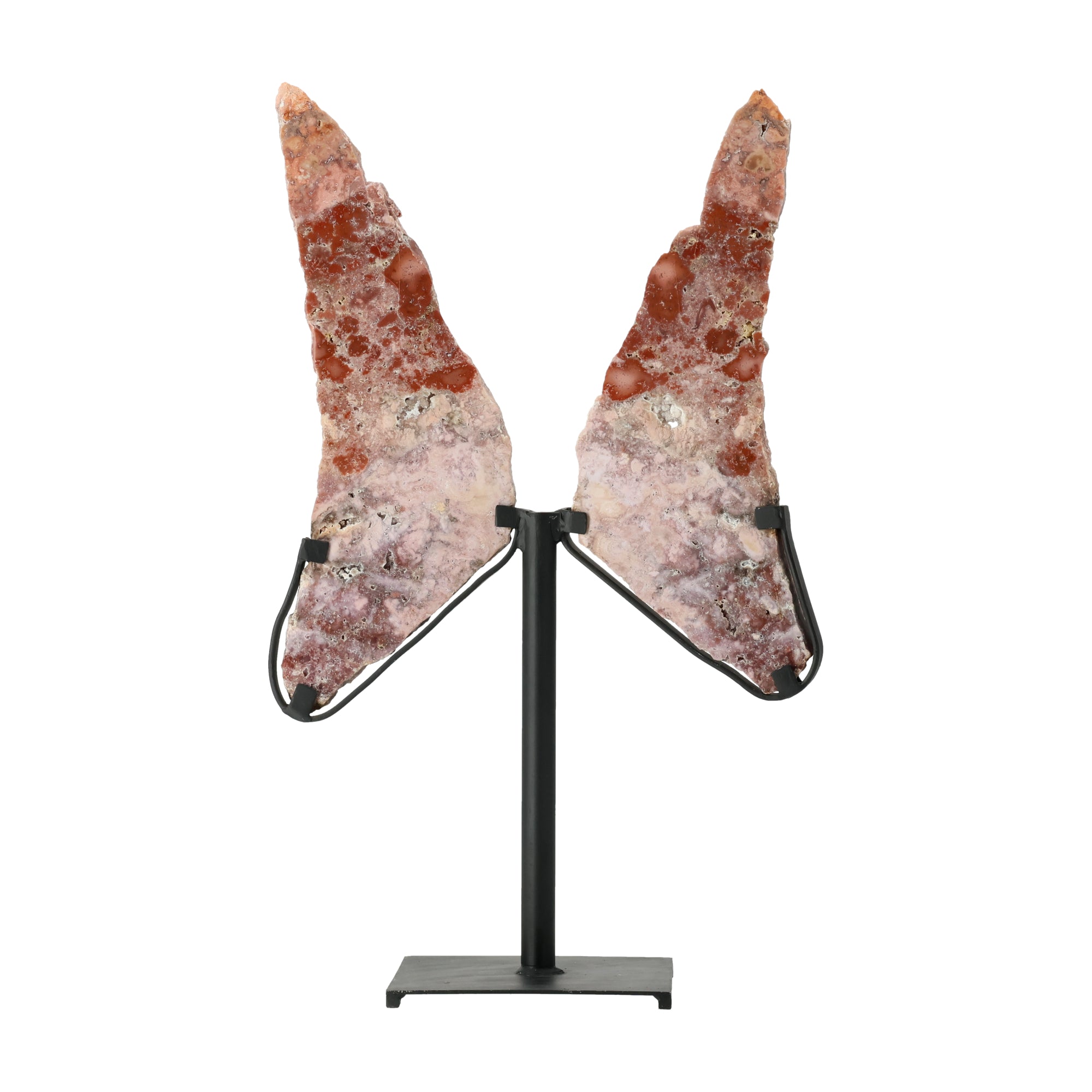 Pink Amethyst Wings with Jasper