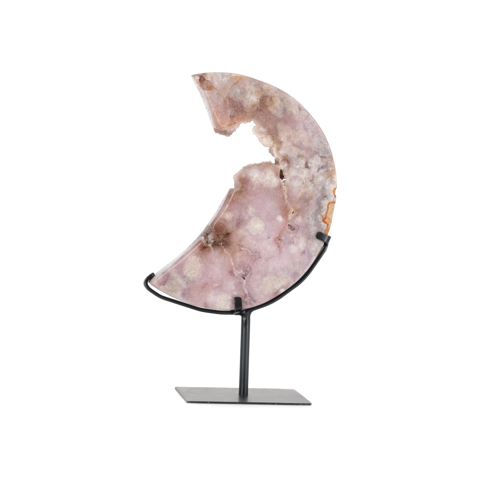 Blush Eclipse - Pink Amethyst Halbmond - 4,12 Kg aus Brasilien auf Ständer (#559)
