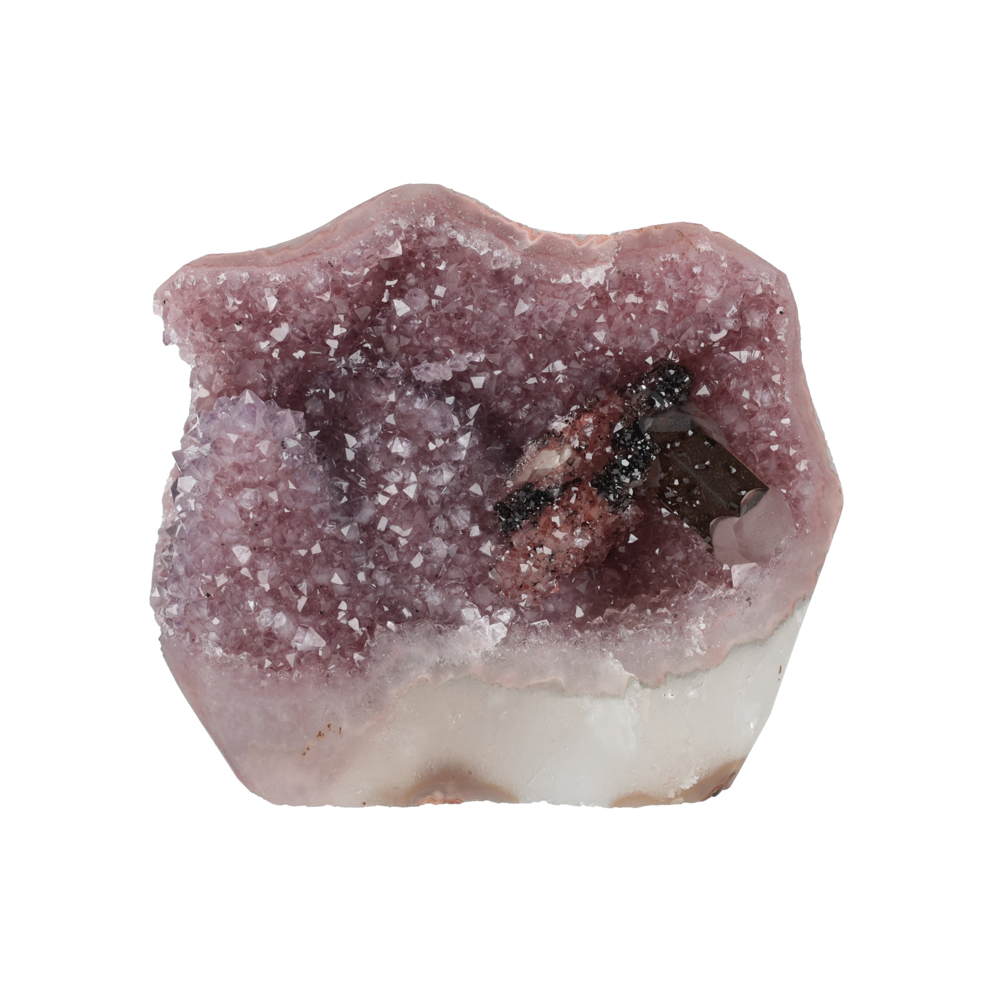 Crimson Legacy - 1,076 kg French Rosé Amethyst mit Turmalin - Uruguay Unikat (#534)