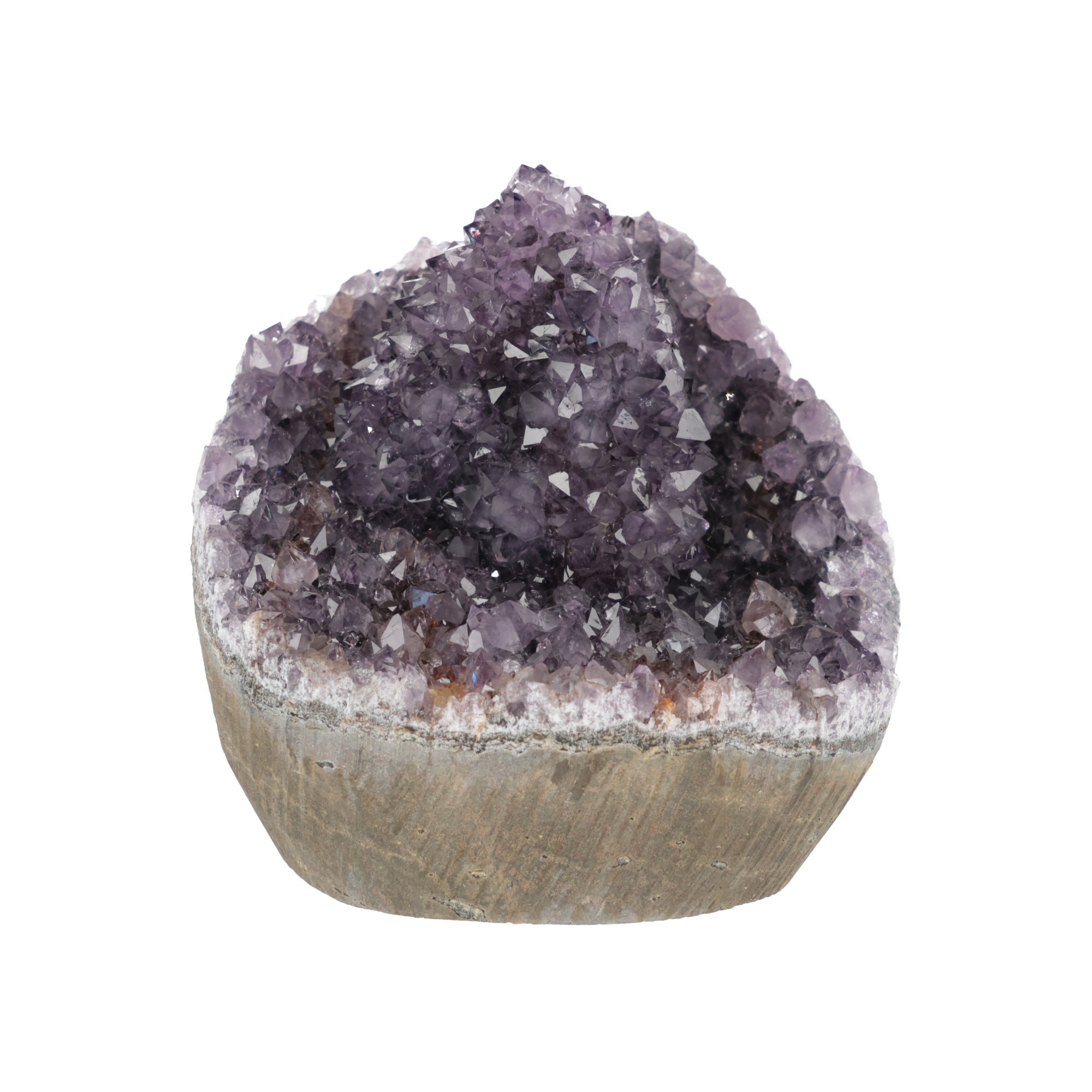Shadow Ember - 0,992 kg Amethyst mit schwarzem Turmalin & Eisenoxidation - Uruguay Unikat (#540)