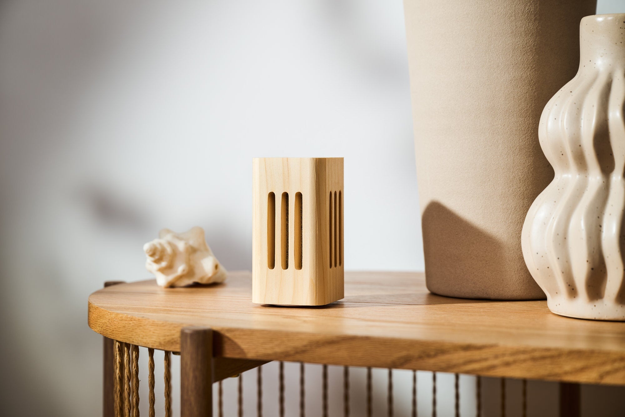 Zirbenholz Diffusor mit Bimsstein-Verdufter eckig