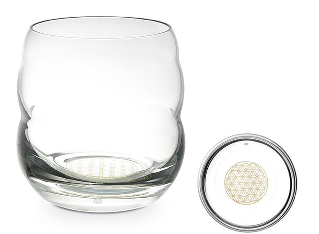 Trinkglas Mythos Gold - Blume des Lebens 0,25l - bleifreies Glas