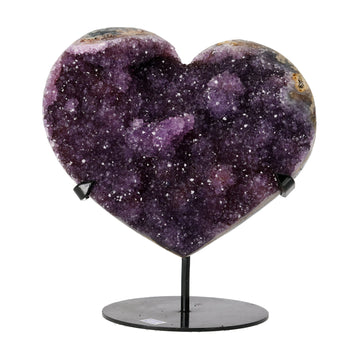 Amethyst Herzen auf  Metallständer
