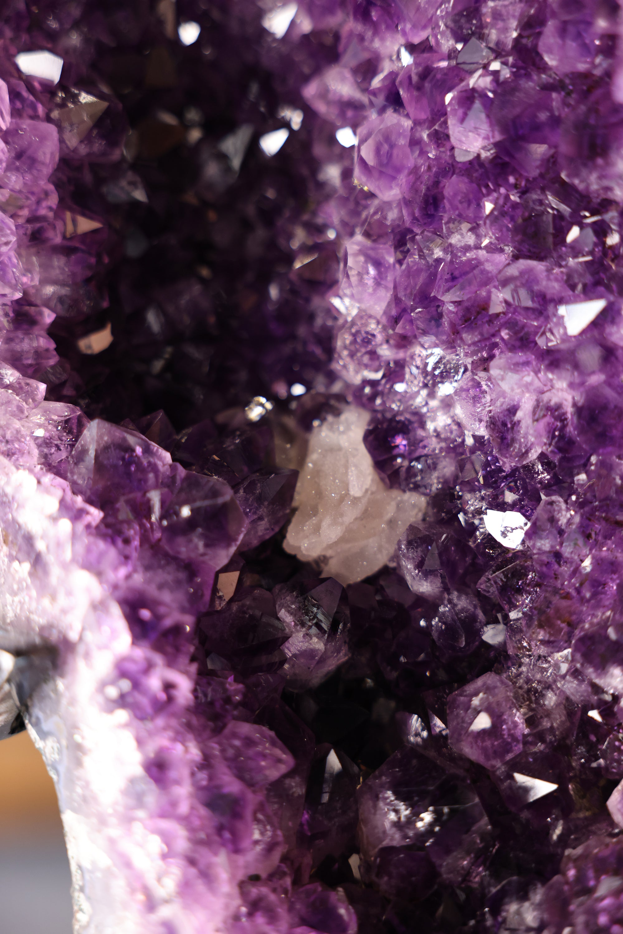 Amethyst Schmetterling Paar große druse  162,8 Kg Brasilien tiefviolette Kristalle - Violet Wings