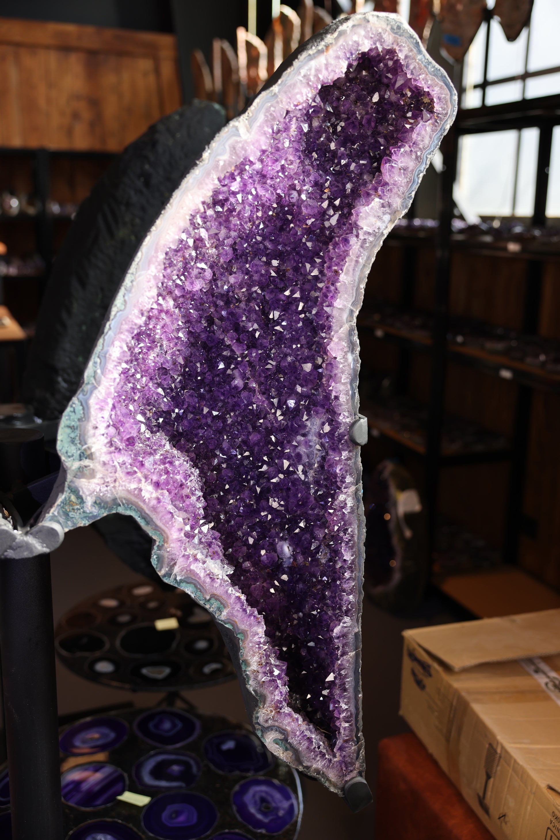Großes Amethyst Druse Schmetterlings Butterfly Paar 118 Kg Brasilien - Velvet Wings