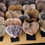 Achat Herzen auf Metallständer