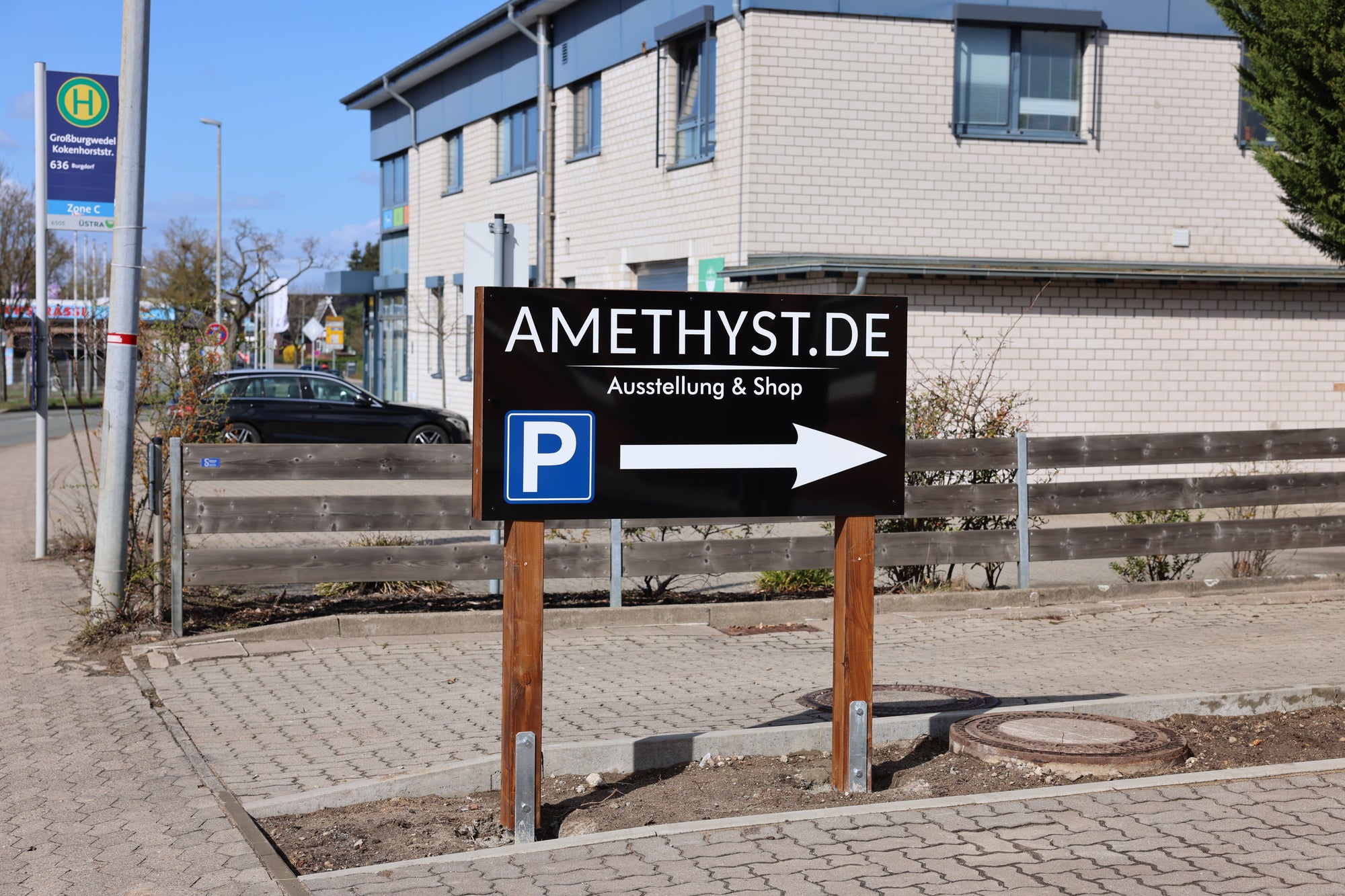 Einfahrttschild zu Amethyst.de 