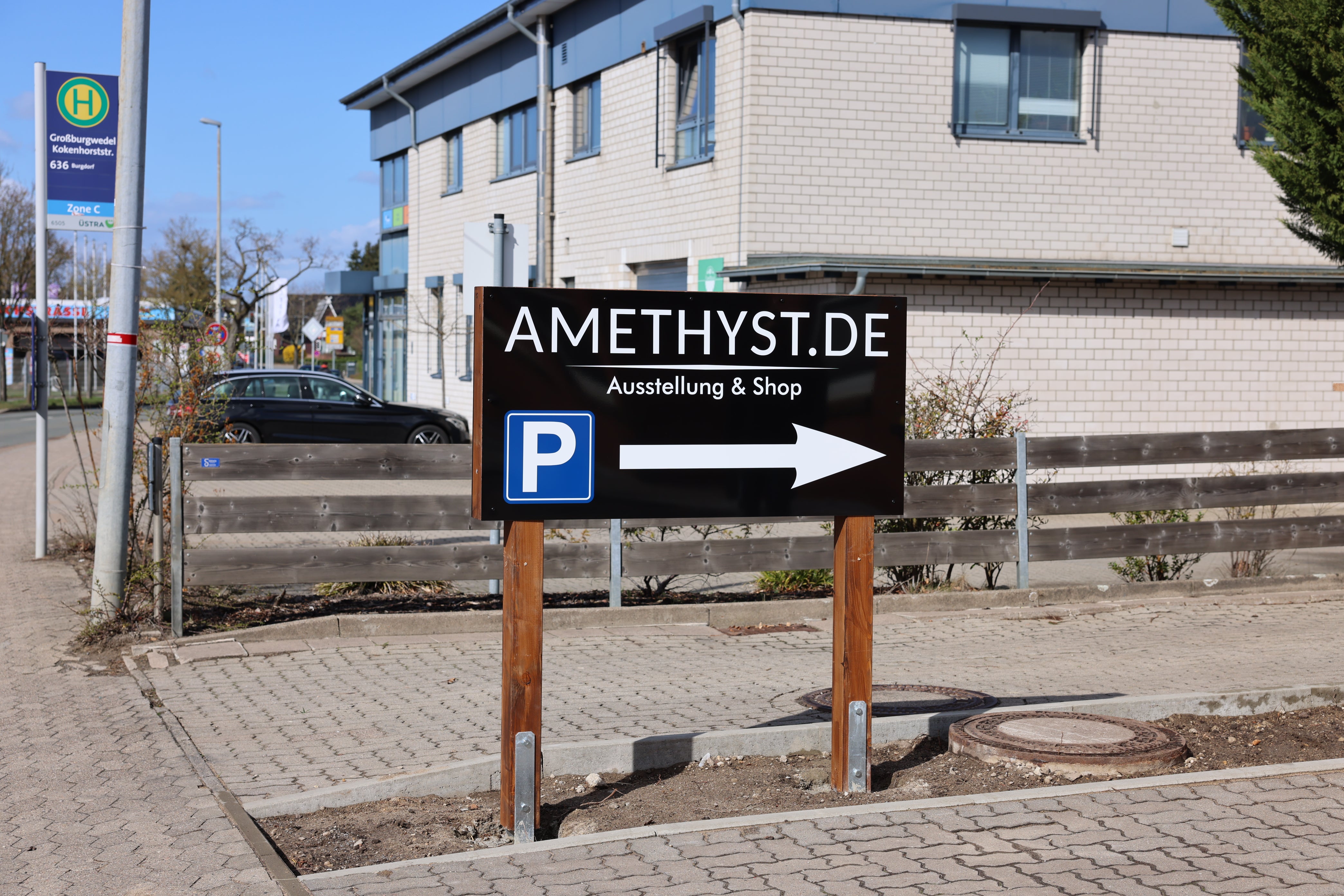 Einfahrttschild zu Amethyst.de 