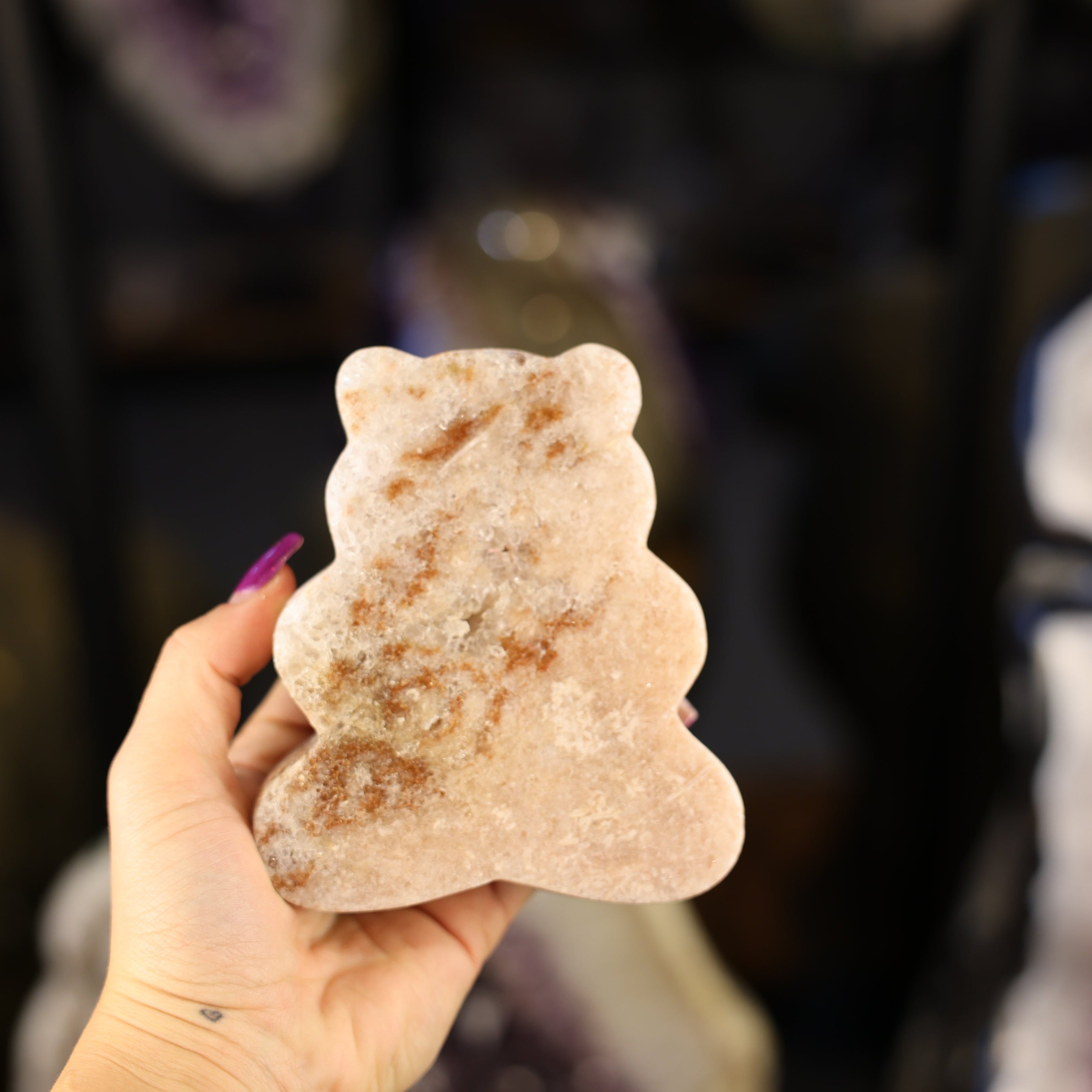 Pink Amethyst Bär aus Brasilien 