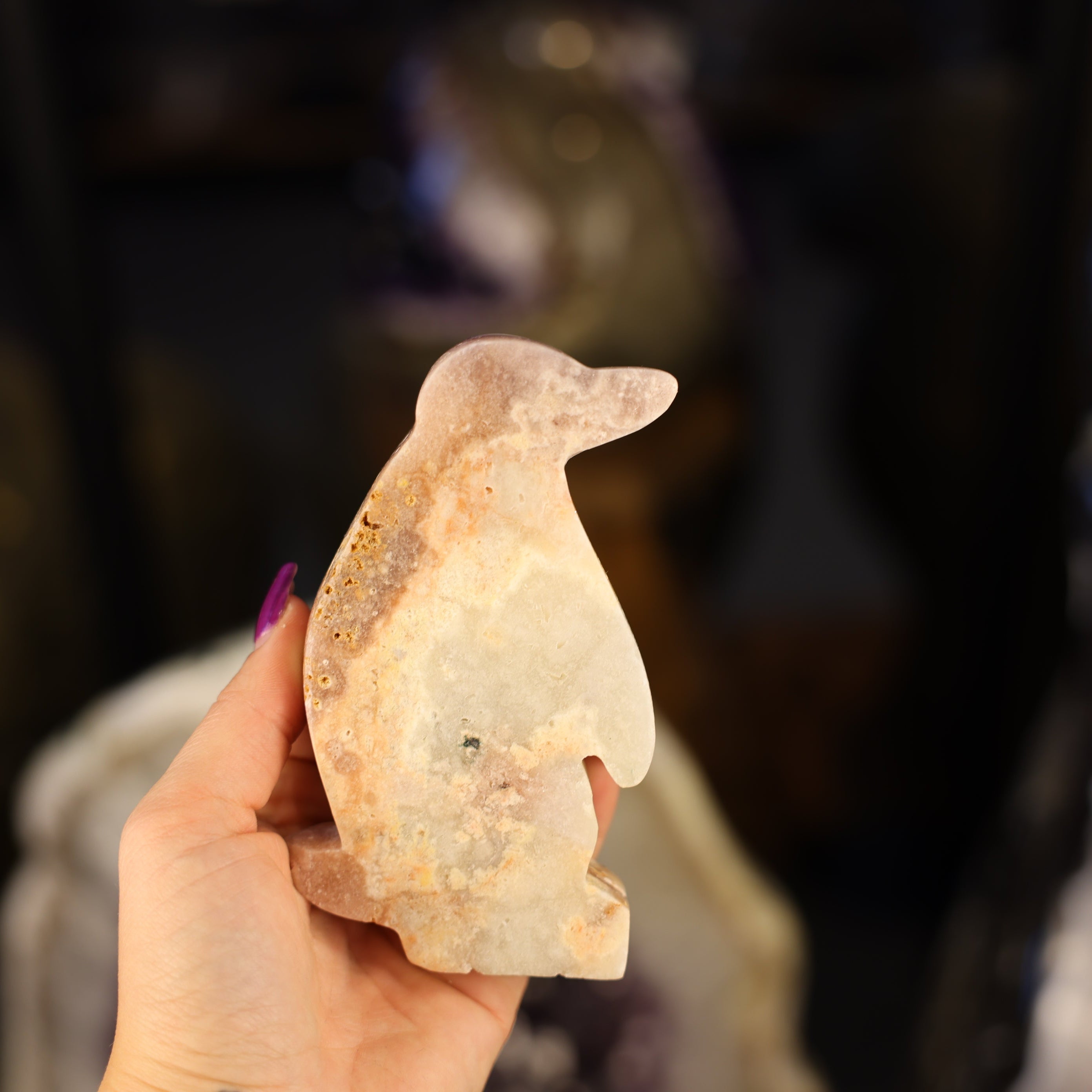 Pink Amethyst Pinguin aus Brasilien 