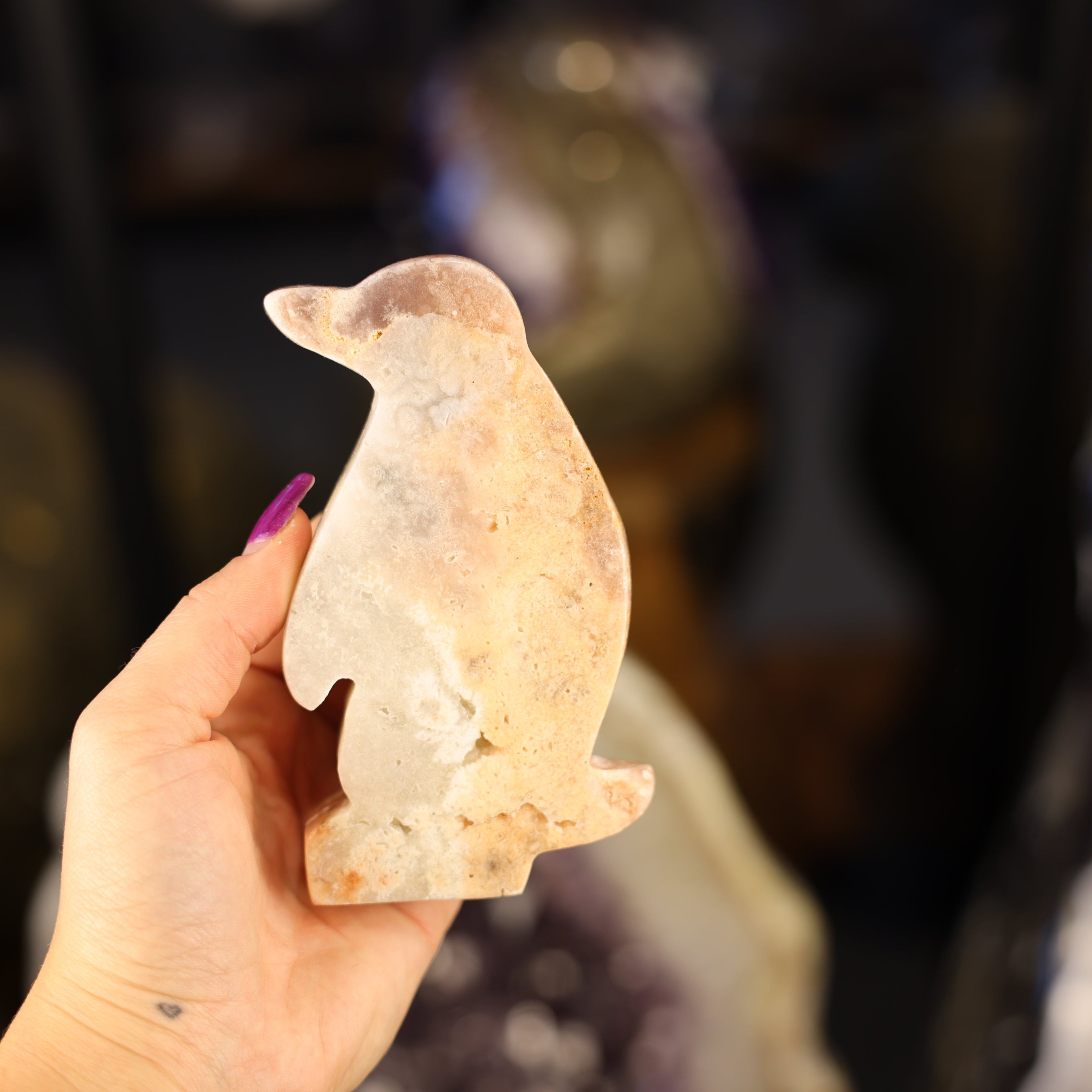 Pink Amethyst Pinguin aus Brasilien 