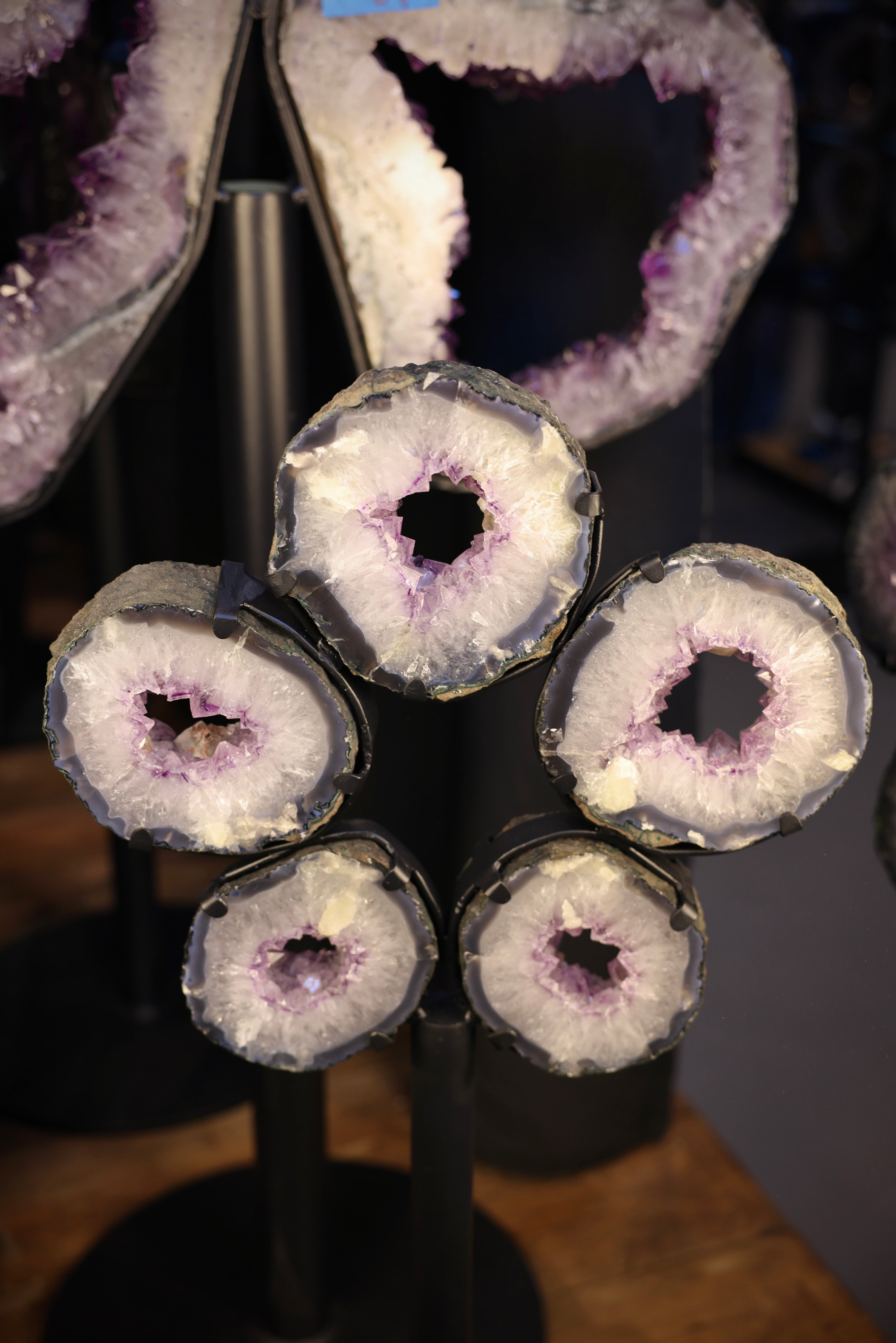 Amethyst-Portal Scheiben „Crystal Flower M“ – 14,4 kg