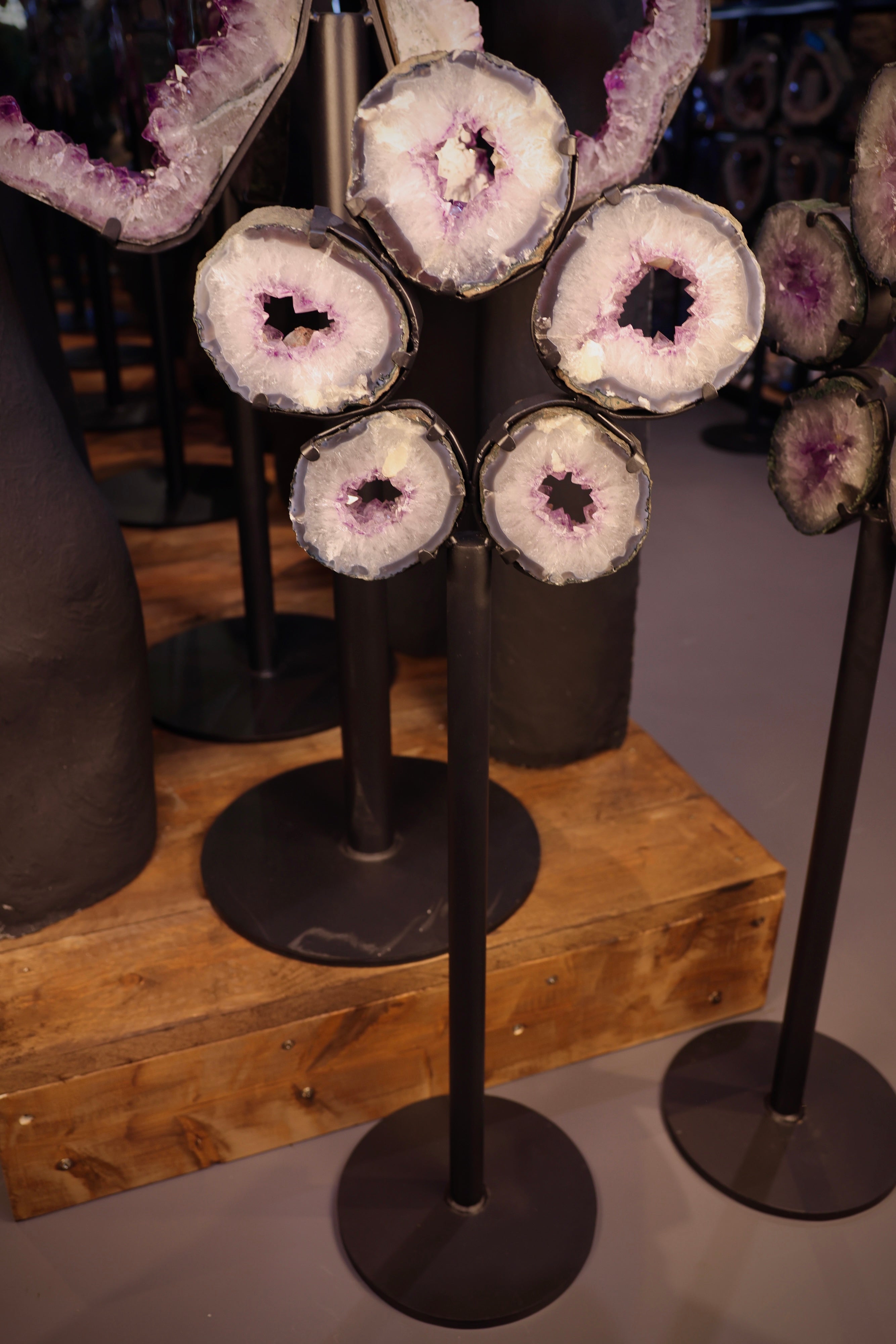 Amethyst Portal Slices "Crystal Flower M" - 14.4KG (#039)