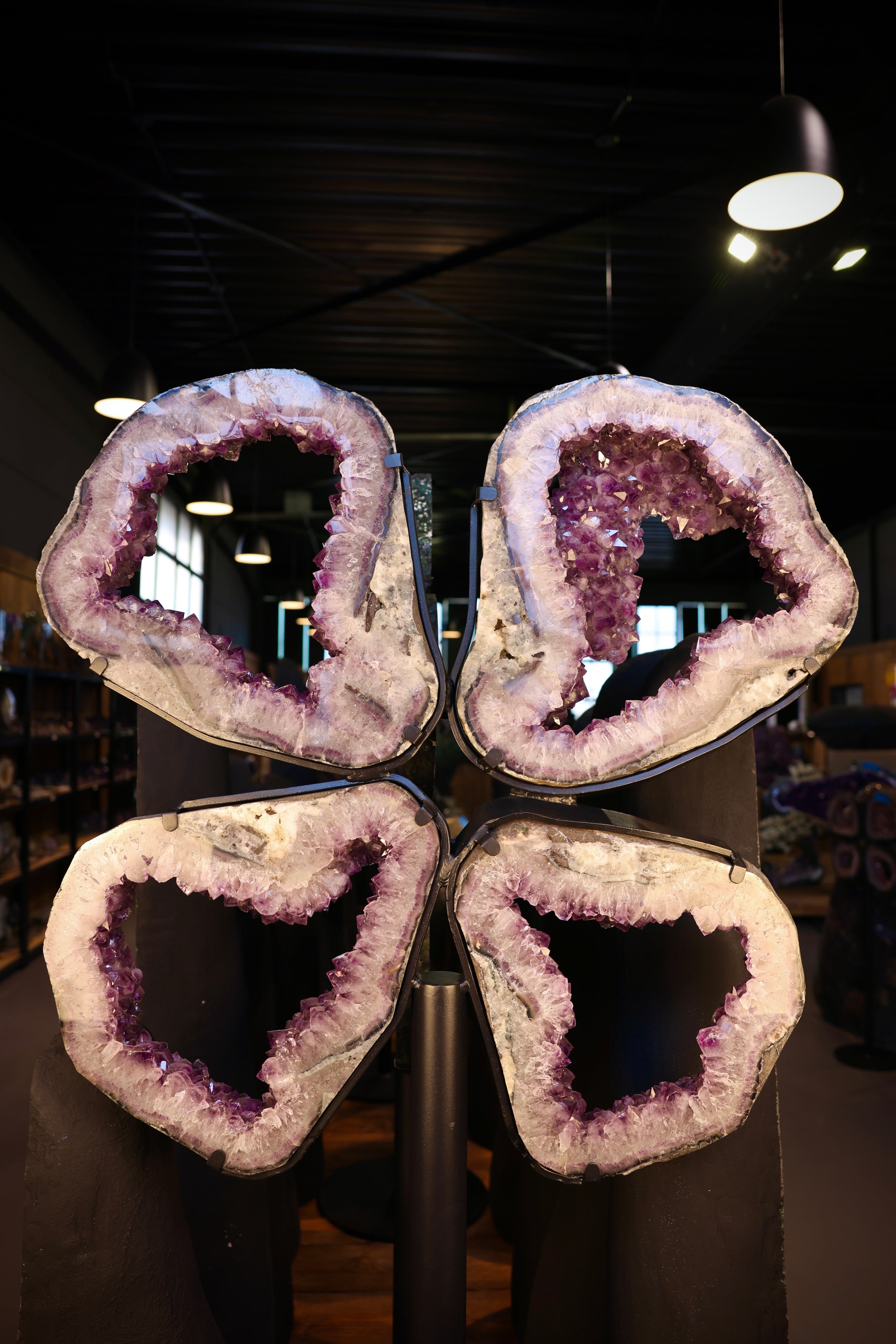 Amethyst Portal Slices "Crystal Flower XL" – 80KG (#044)