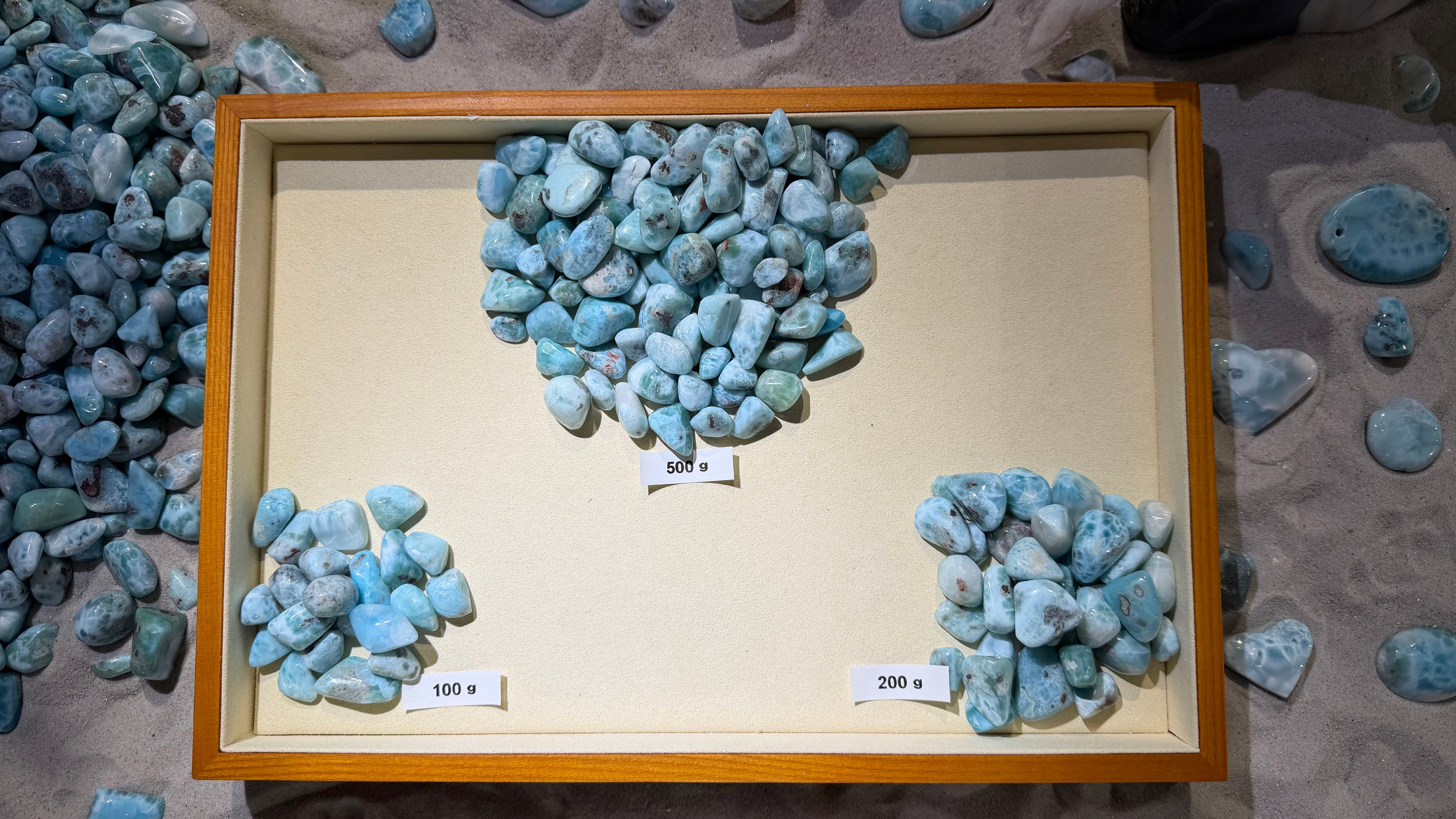 Larimar Trommelsteine (#1120)