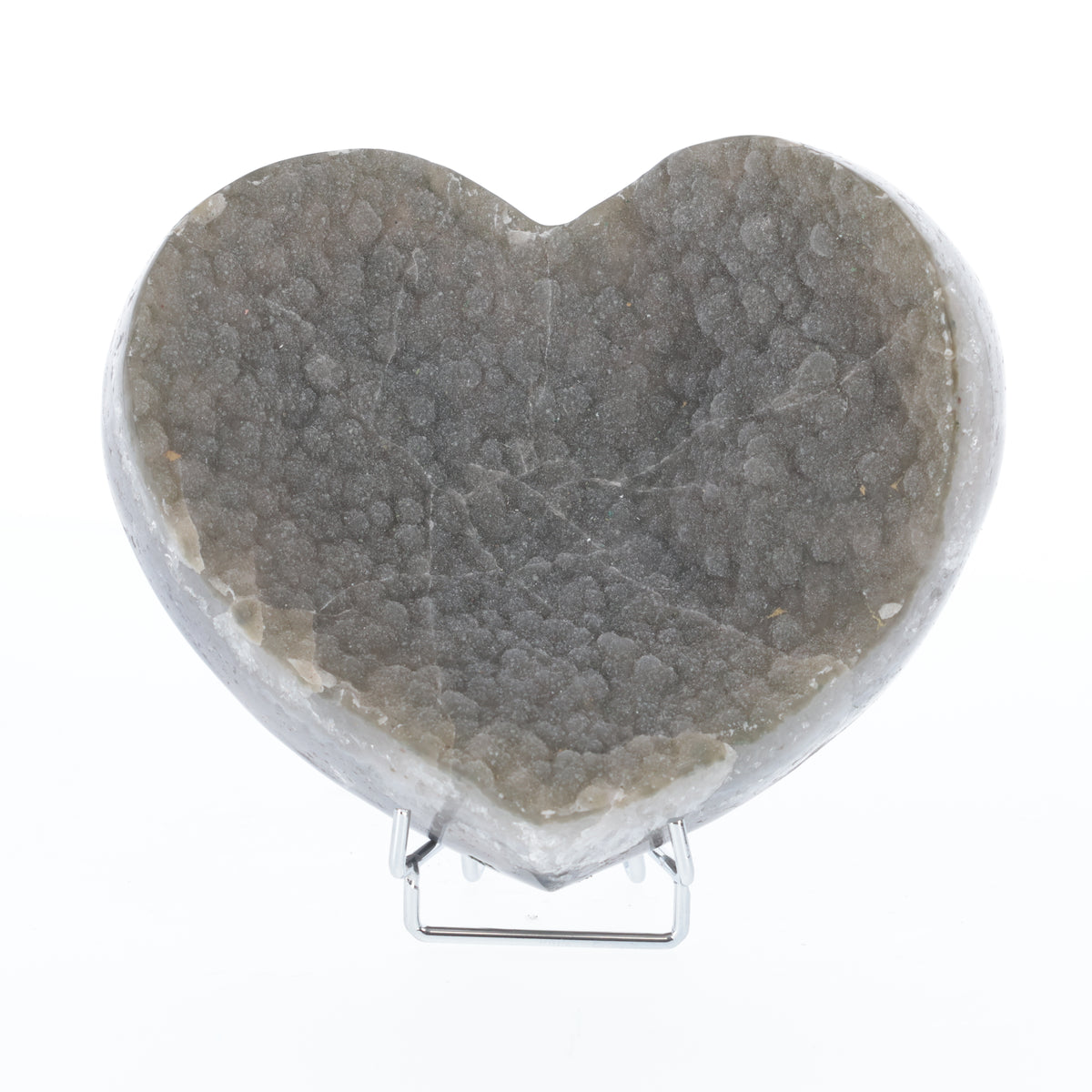 Noctis – Agate Heart with Chalcedony Crystal Structure (#397)