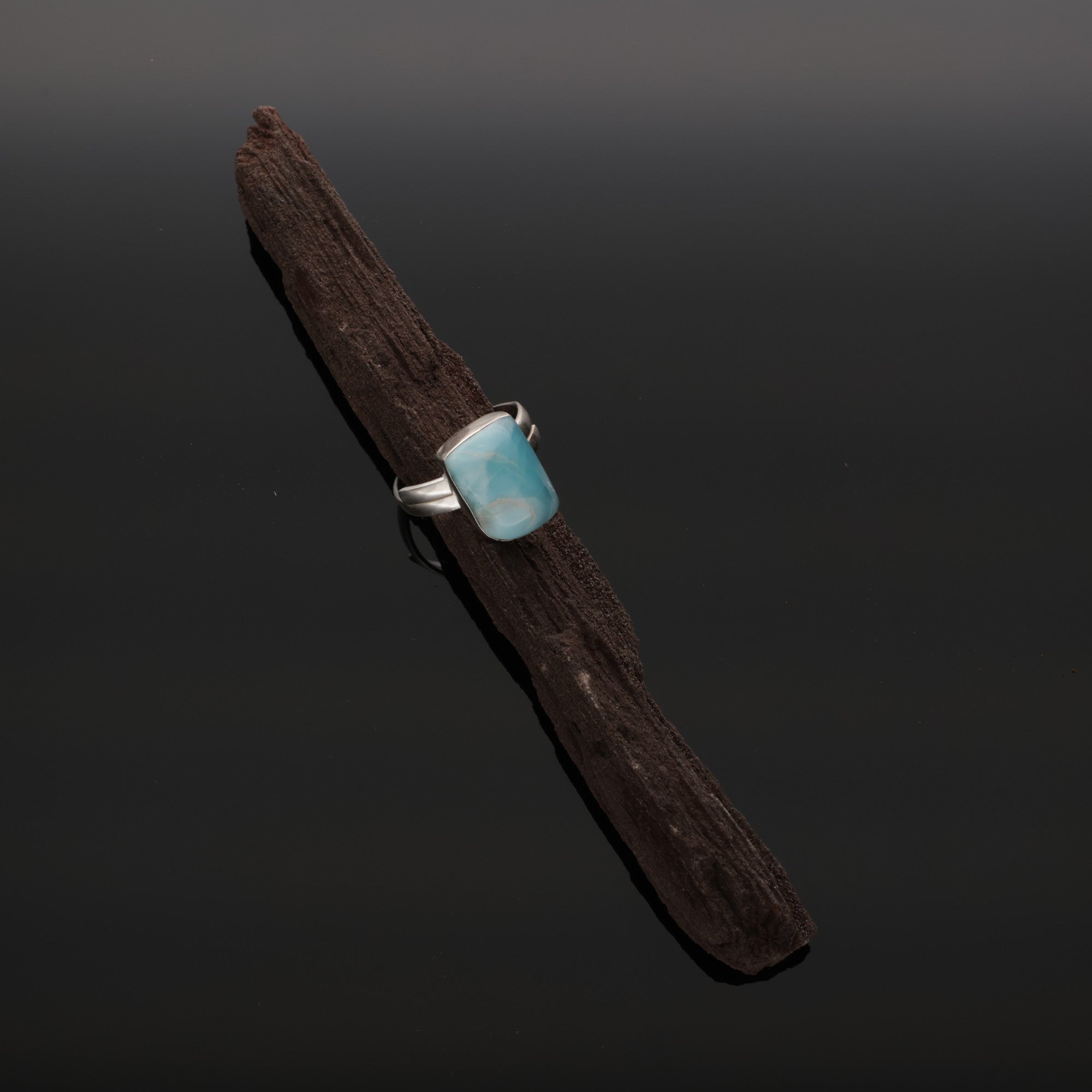 Handgefertigte Larimar Ringe aus 925 Sterling Silber | Unikat aus der Dominikanischen Republik (#737)