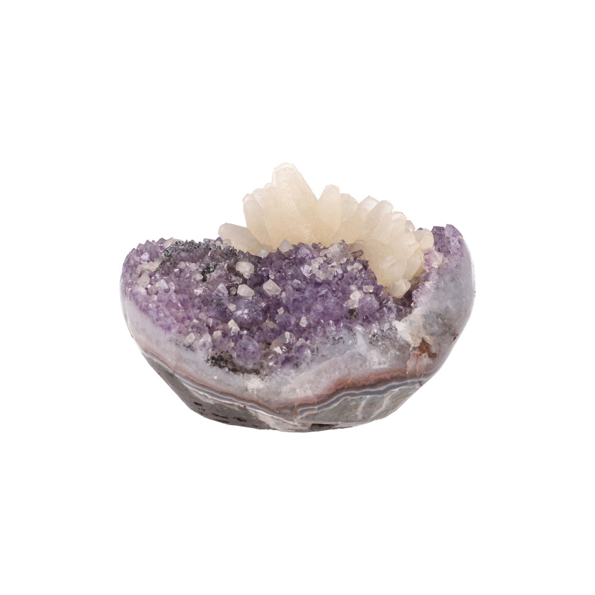 Golden Bloom ✦ Amethyst mit Calcit & Turmalin – 4073 g Kristall-Unikat (#971)