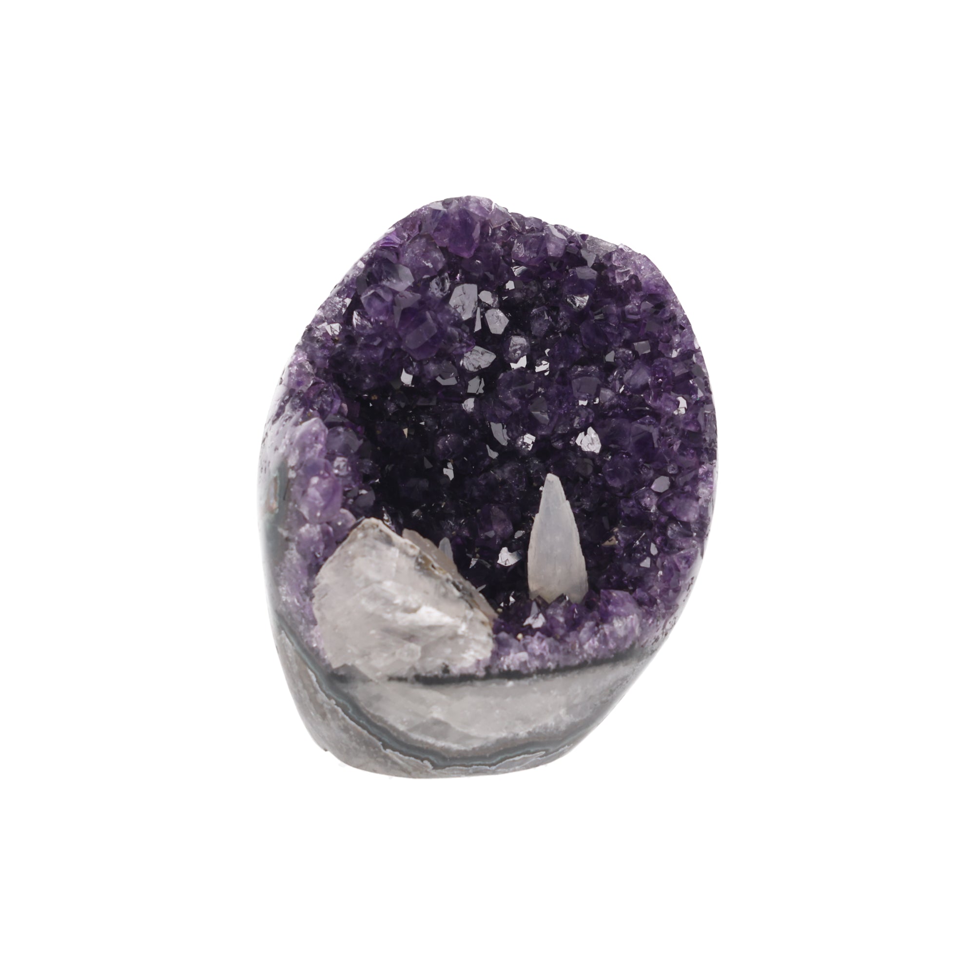 Violet Sanctuary ✦ Amethystdruse mit Calcit & Turmalin | 887 g (#925)