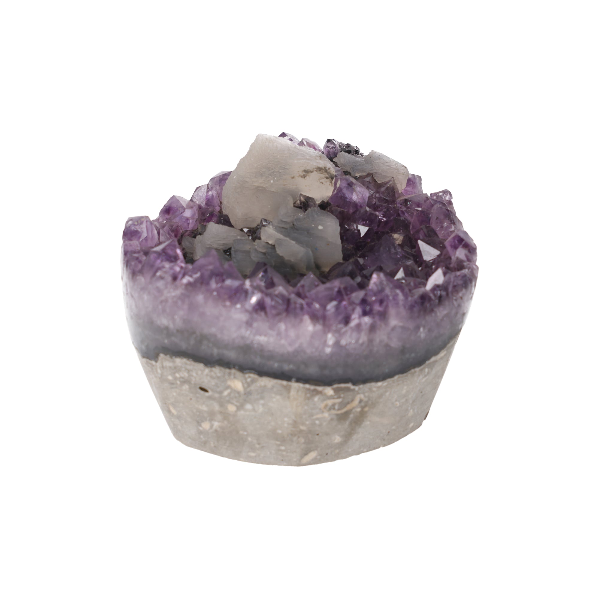 Violet Crown ✦ Amethyst mit Calcit & Turmalin-Einschlüssen – 1181 g Kristall-Unikat (#958)