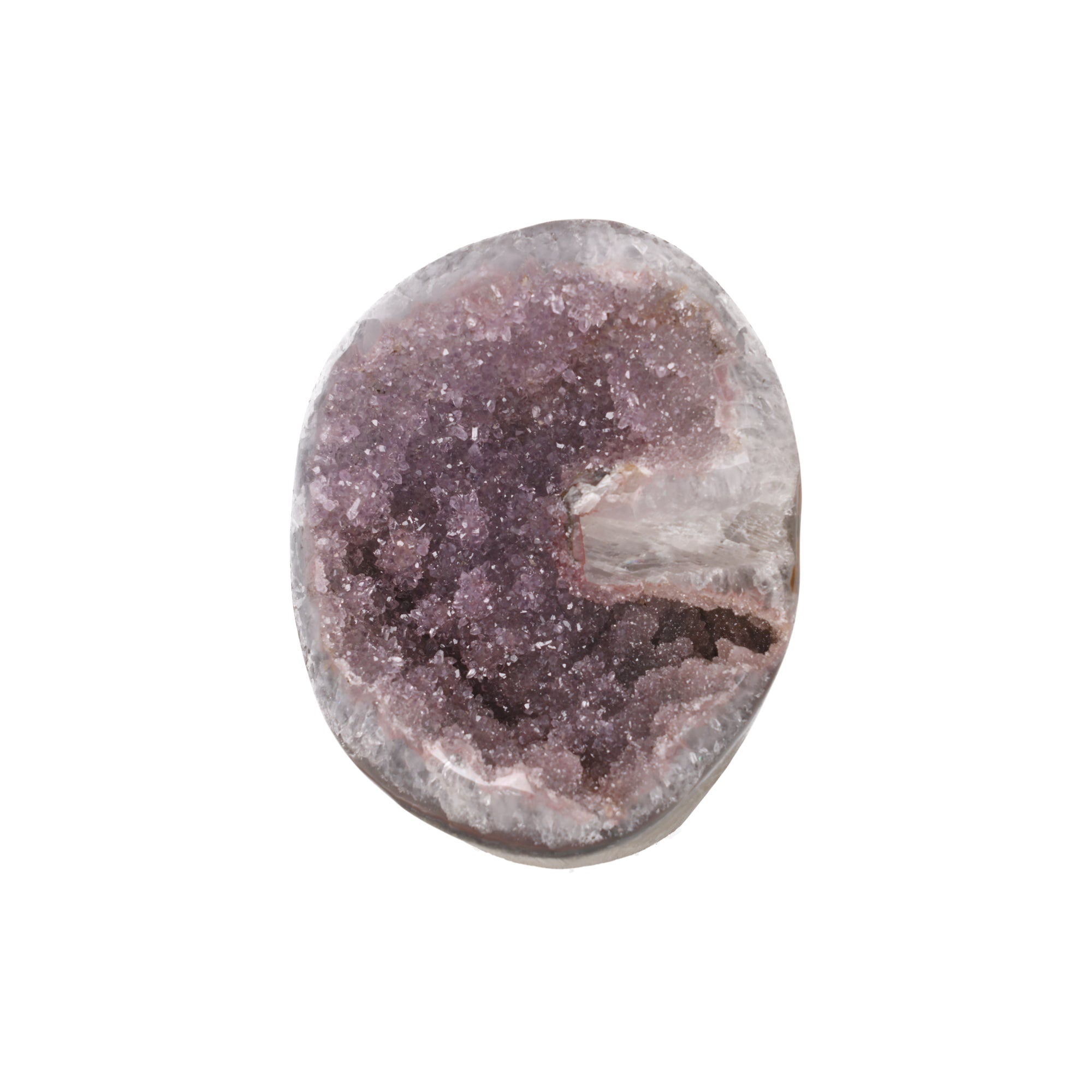 Crimson Mist ✦ Amethystdruse mit Calcit, Hämatit & Turmalin | 1.045 g (#901)