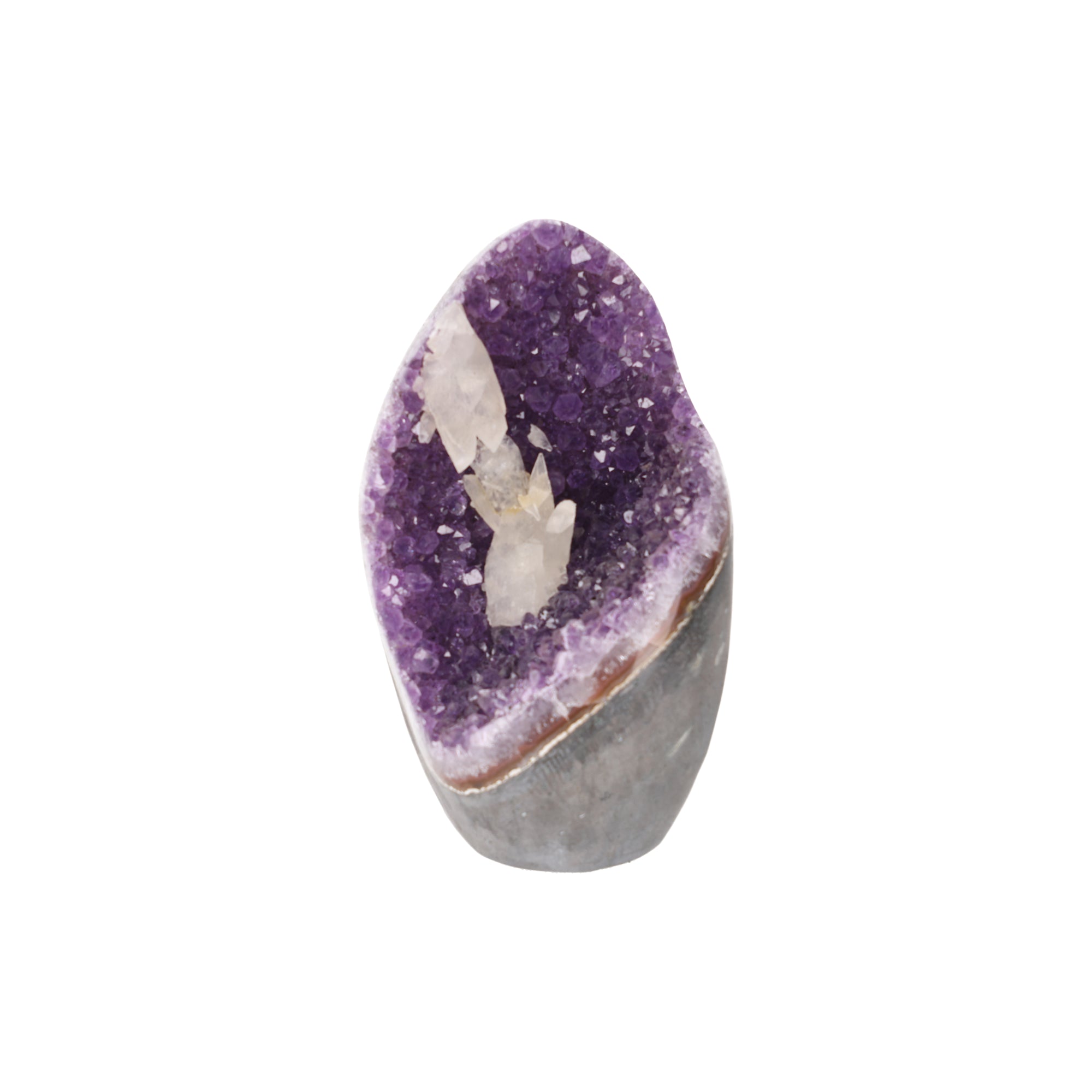 Violet Flame ✦ Amethystdruse mit Calcit | 1.649 g (#898)