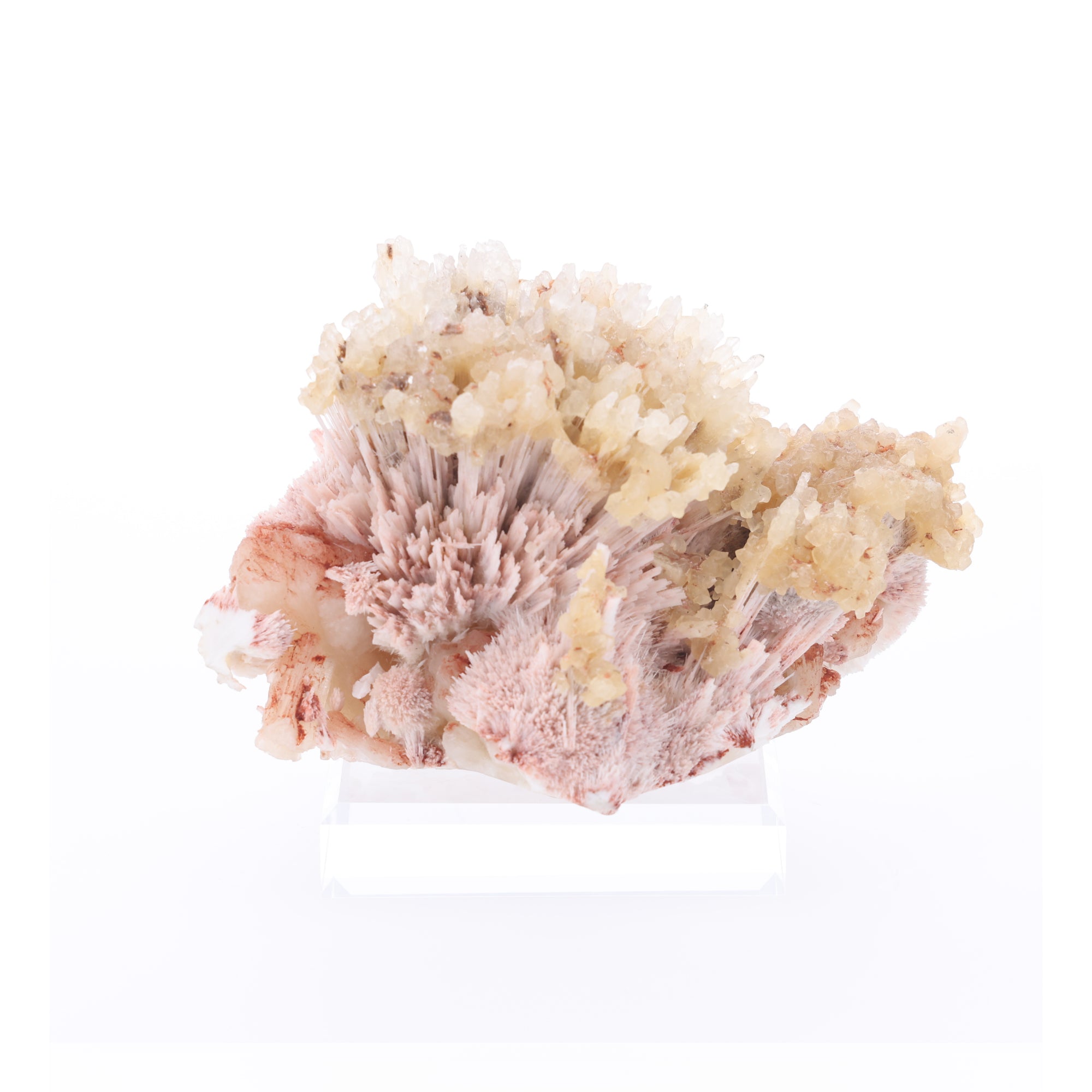 Calcit & Mordenit aus Ahmednagar | 1.312 g | Kristallstufe | Unikat (#999)